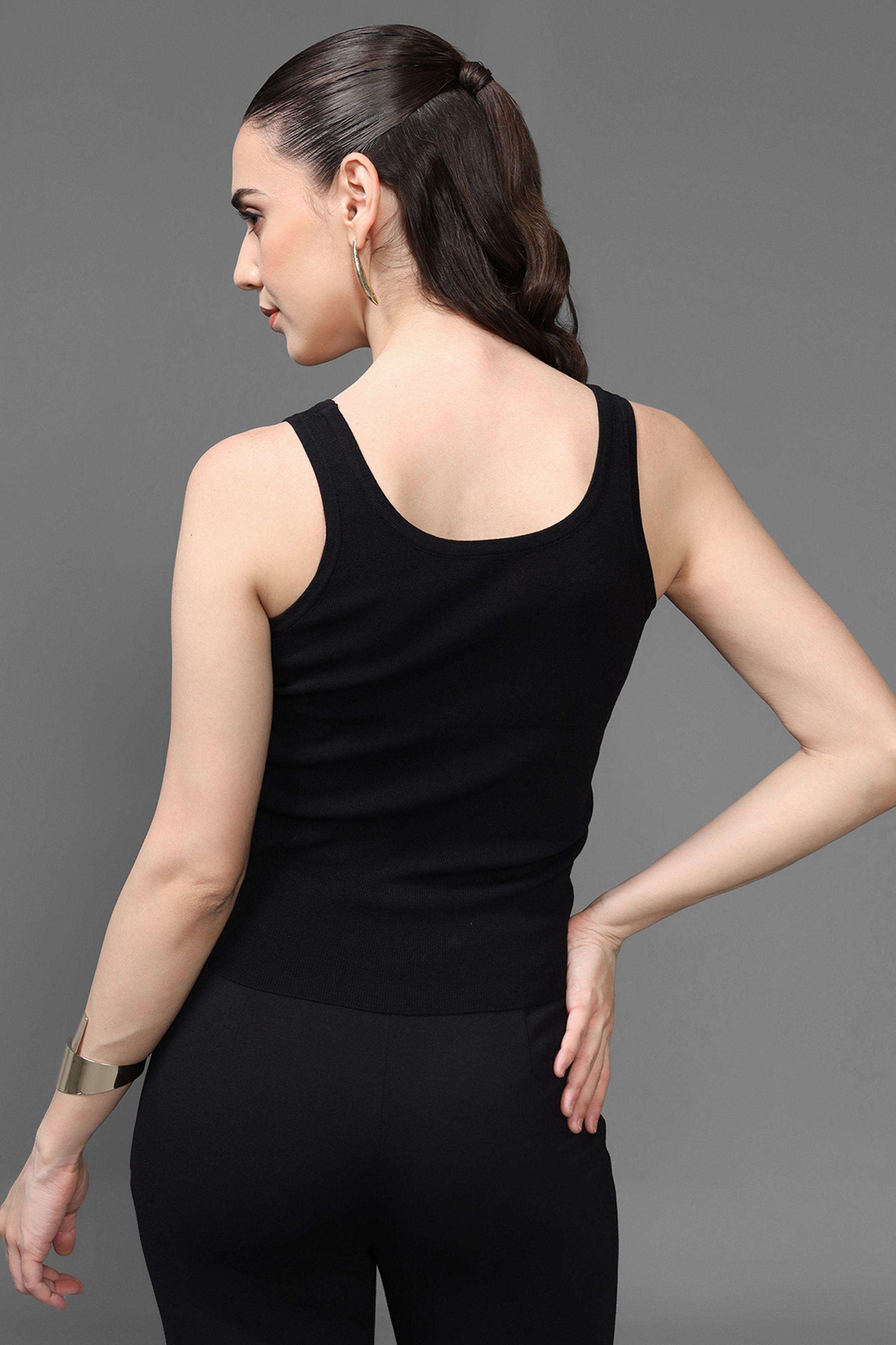 Embellished-Viscose-Collared-Women-s-Top