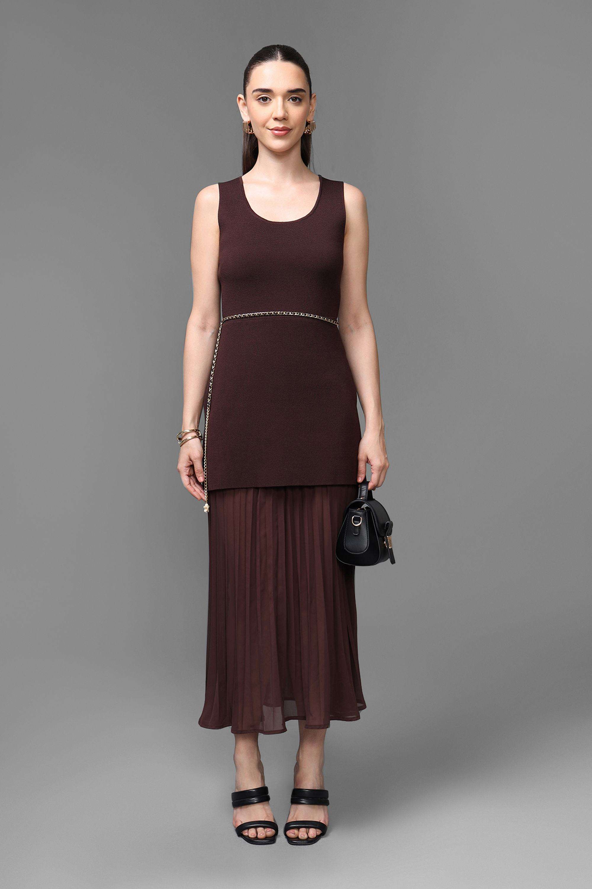 kazo Solid Viscose Women's Dress-picture-13