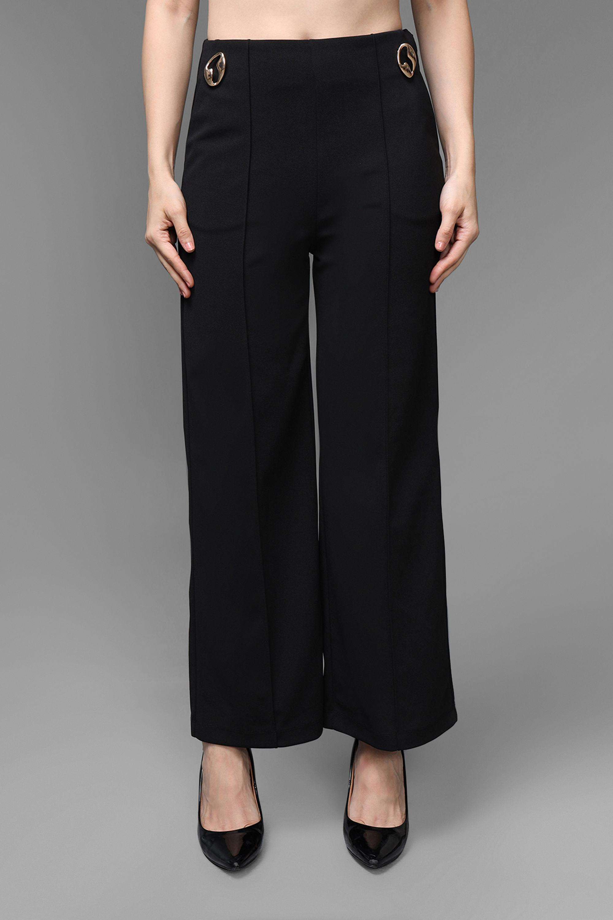Solid-Regular-Fit-Polyester-Women-s-Formal-Wear-Trousers