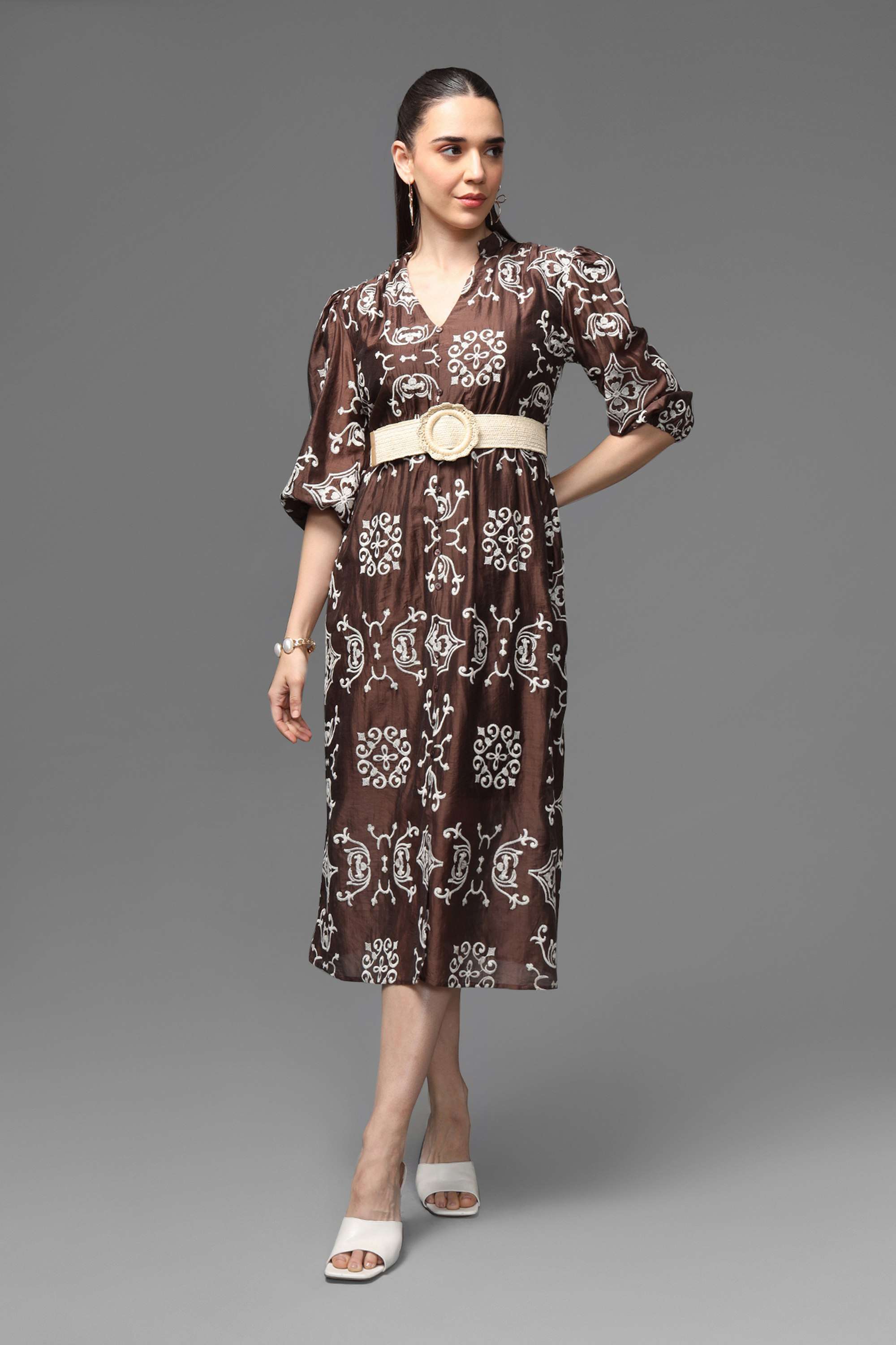 kazo Embroidered Polyester Women's Dress-picture-32