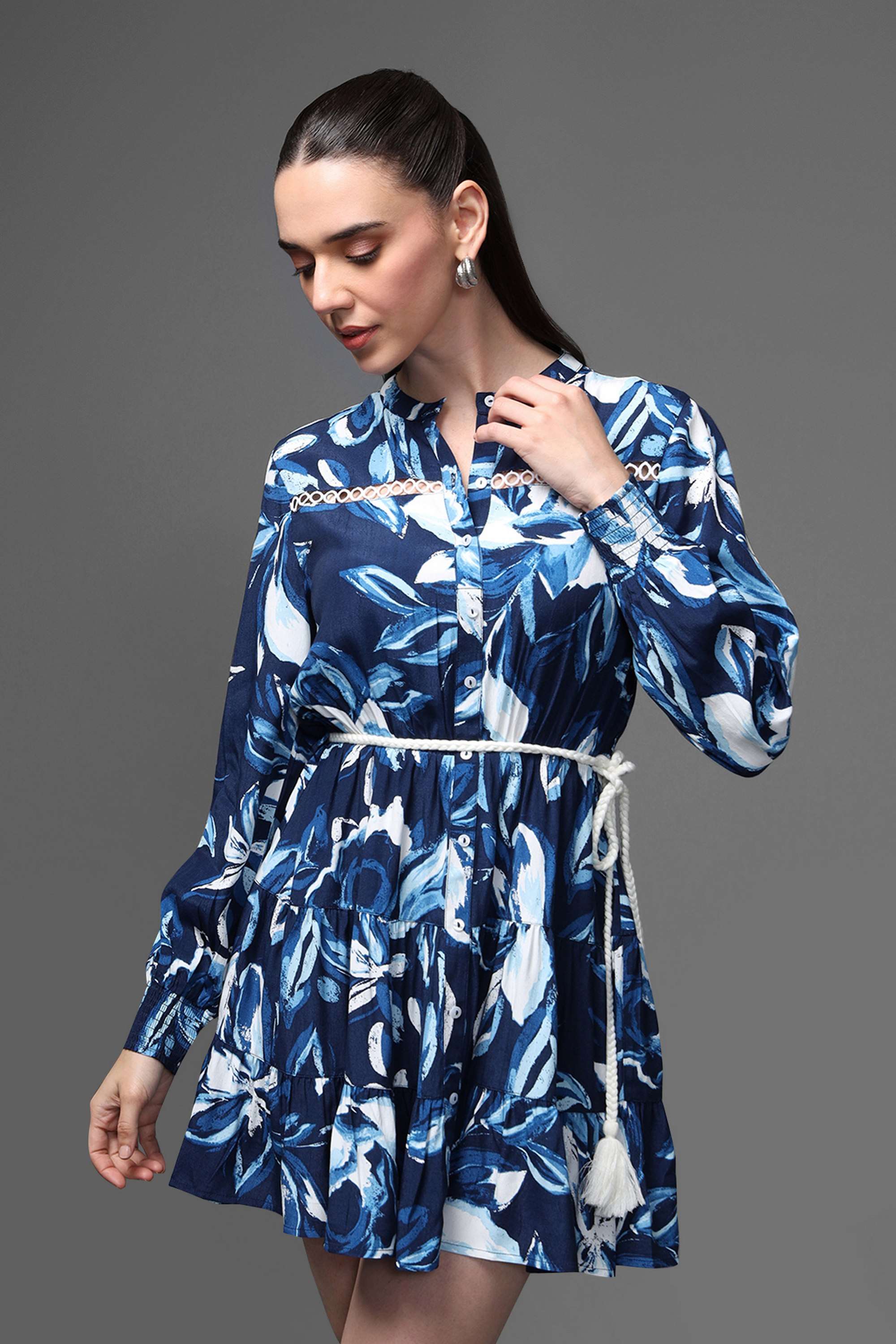 kazo Floral Viscose Women's Dress-picture-27