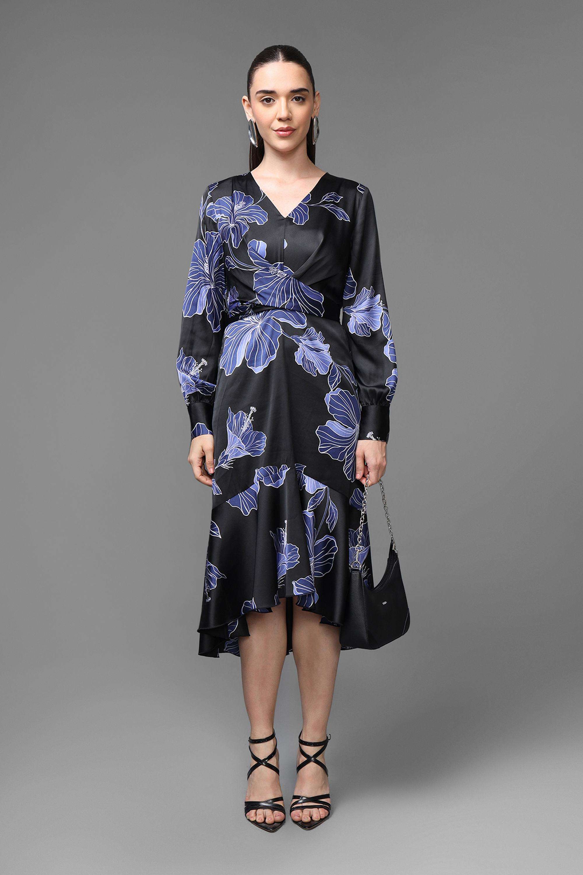 Abstract-Polyester-Women-s-Dress