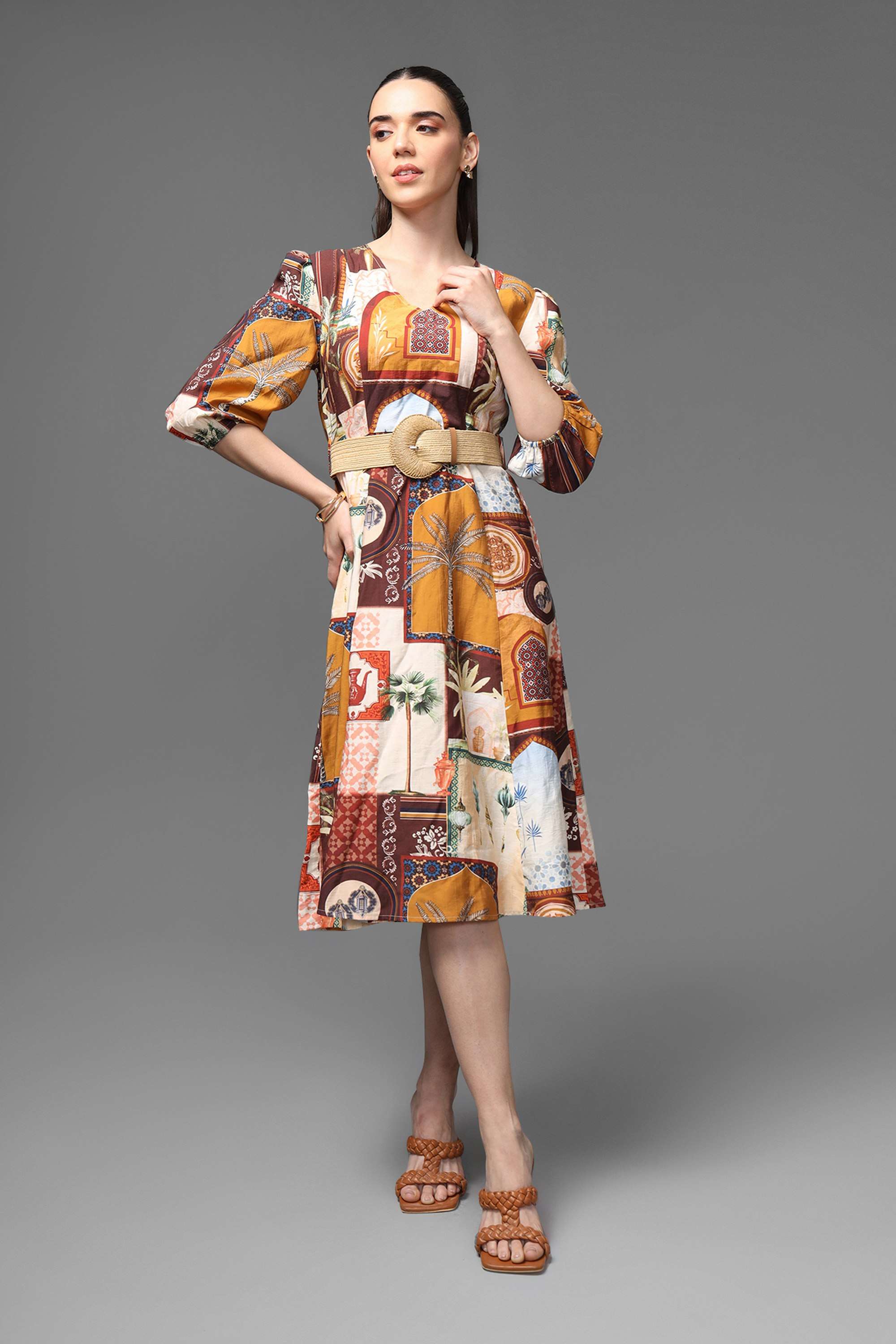 kazo Printed Viscose Women's Dress-picture-11