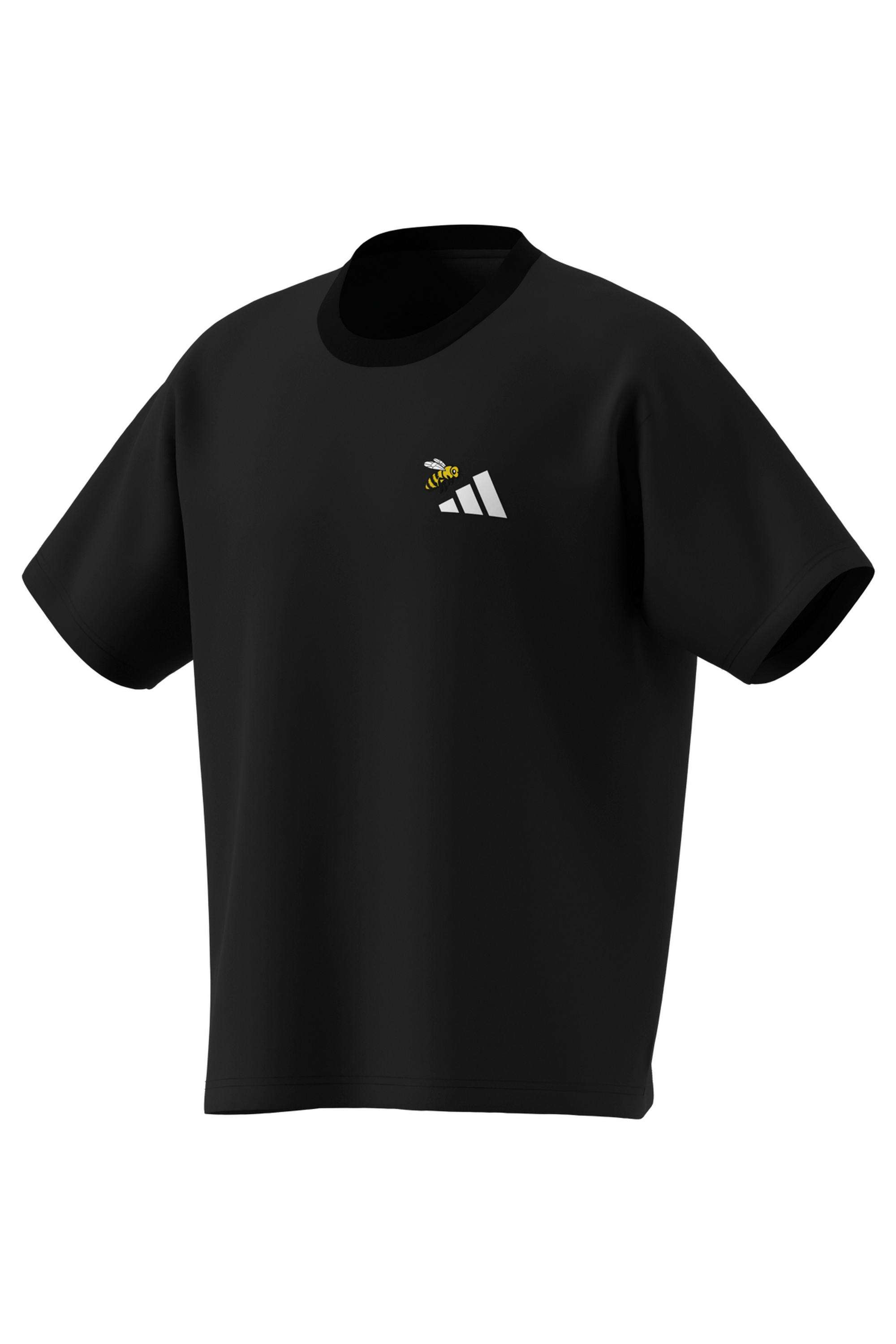Buy ADIDAS Black Printed Cotton Round Neck Men's T-Shirt