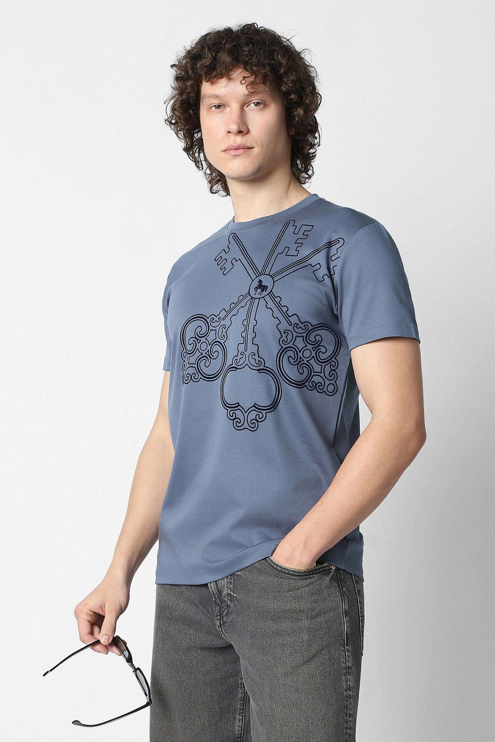 Solid-Cotton-Round-Neck-Men-s-T-Shirt