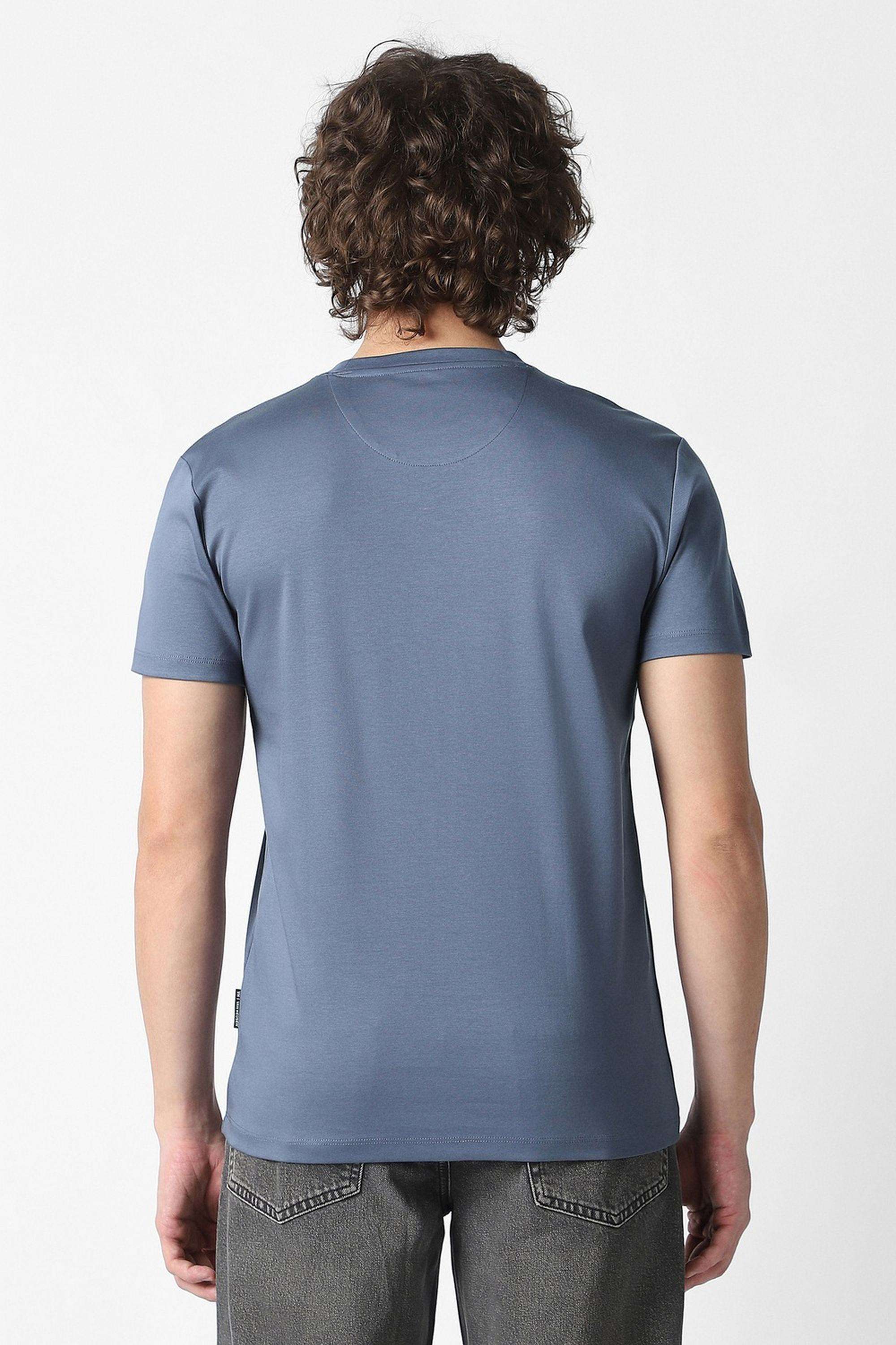 Solid-Cotton-Round-Neck-Men-s-T-Shirt