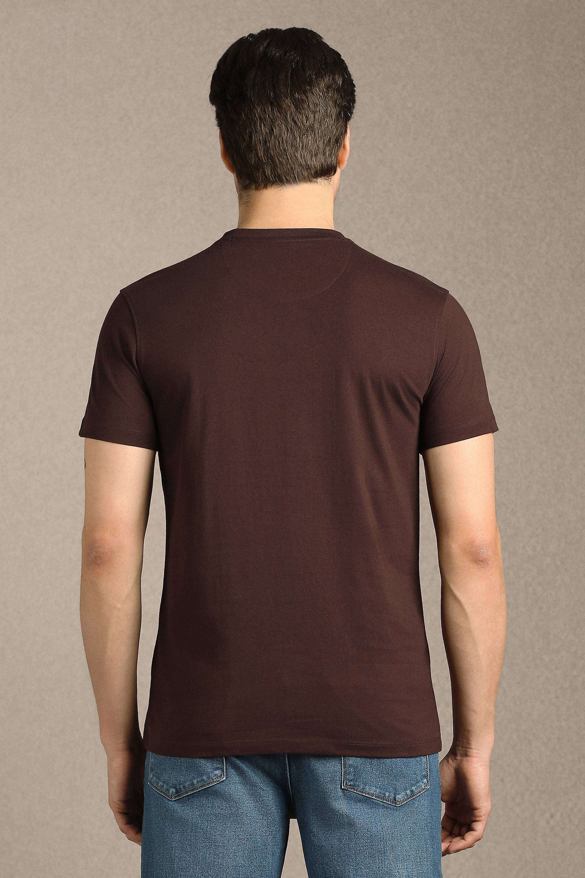 Solid-Cotton-Blend-Round-Neck-Men-s-T-Shirt