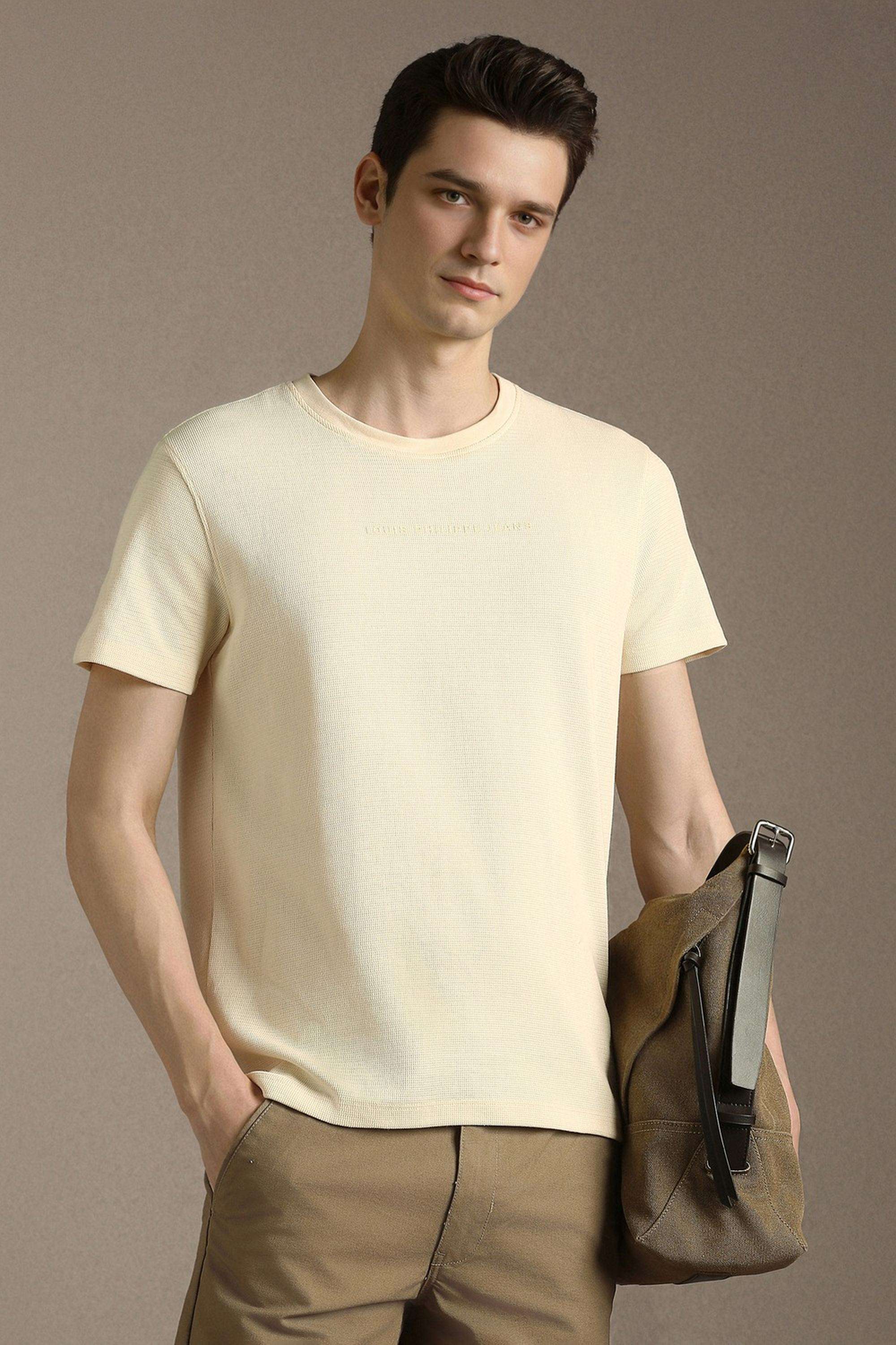 Textured-Cotton-Round-Neck-Men-s-T-Shirt