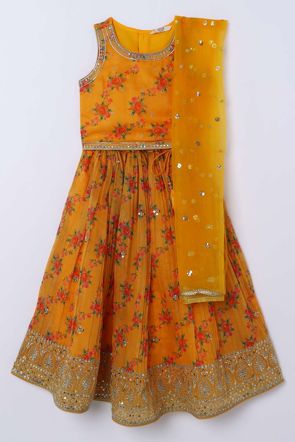 Printed-Polyester-Girls-Lehenga-Choli-Set