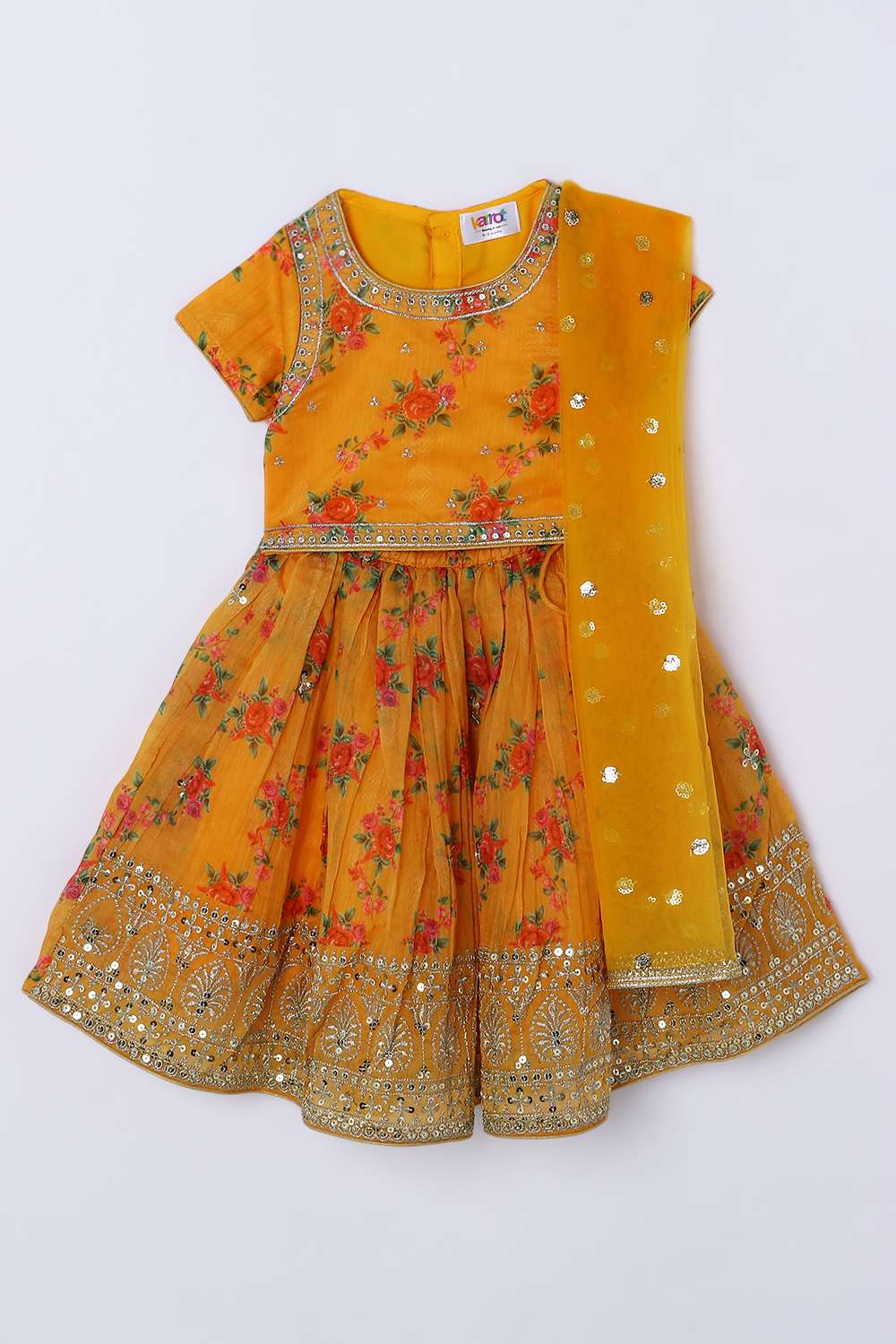 Printed-Polyester-Infant-Girls-Lehenga-Choli-Set