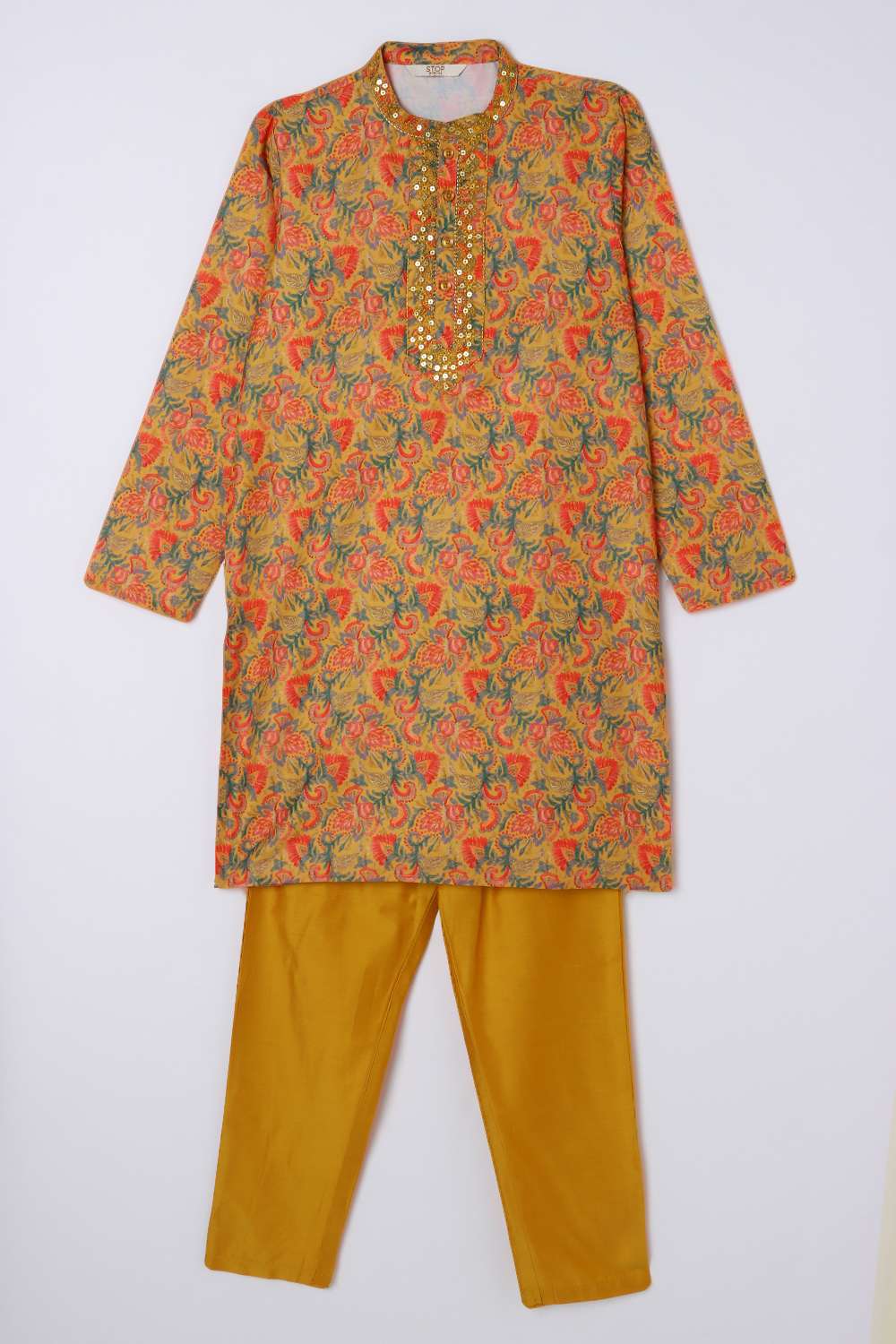 Embellished-Boys-Henley-Boys-Kurta-Set