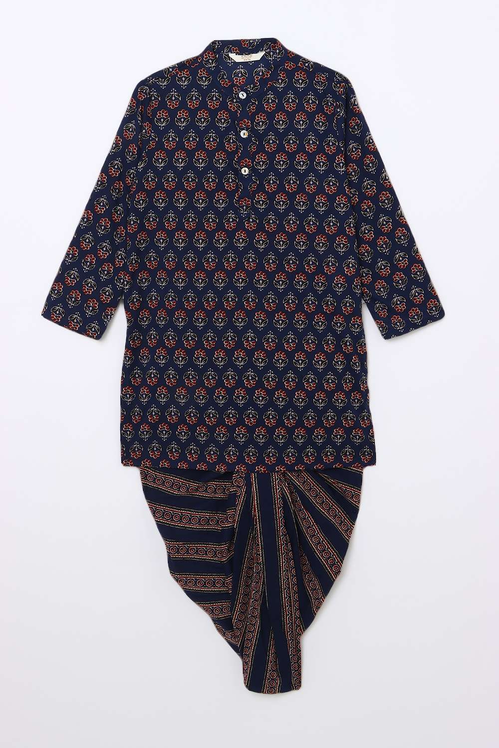 Block-Print-Boys-Collared-Boys-Kurta-Set
