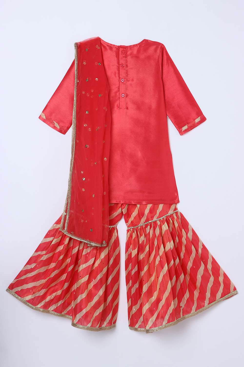 Embellished-Blended-Fabric-Henley-Girls-Kurta-Set