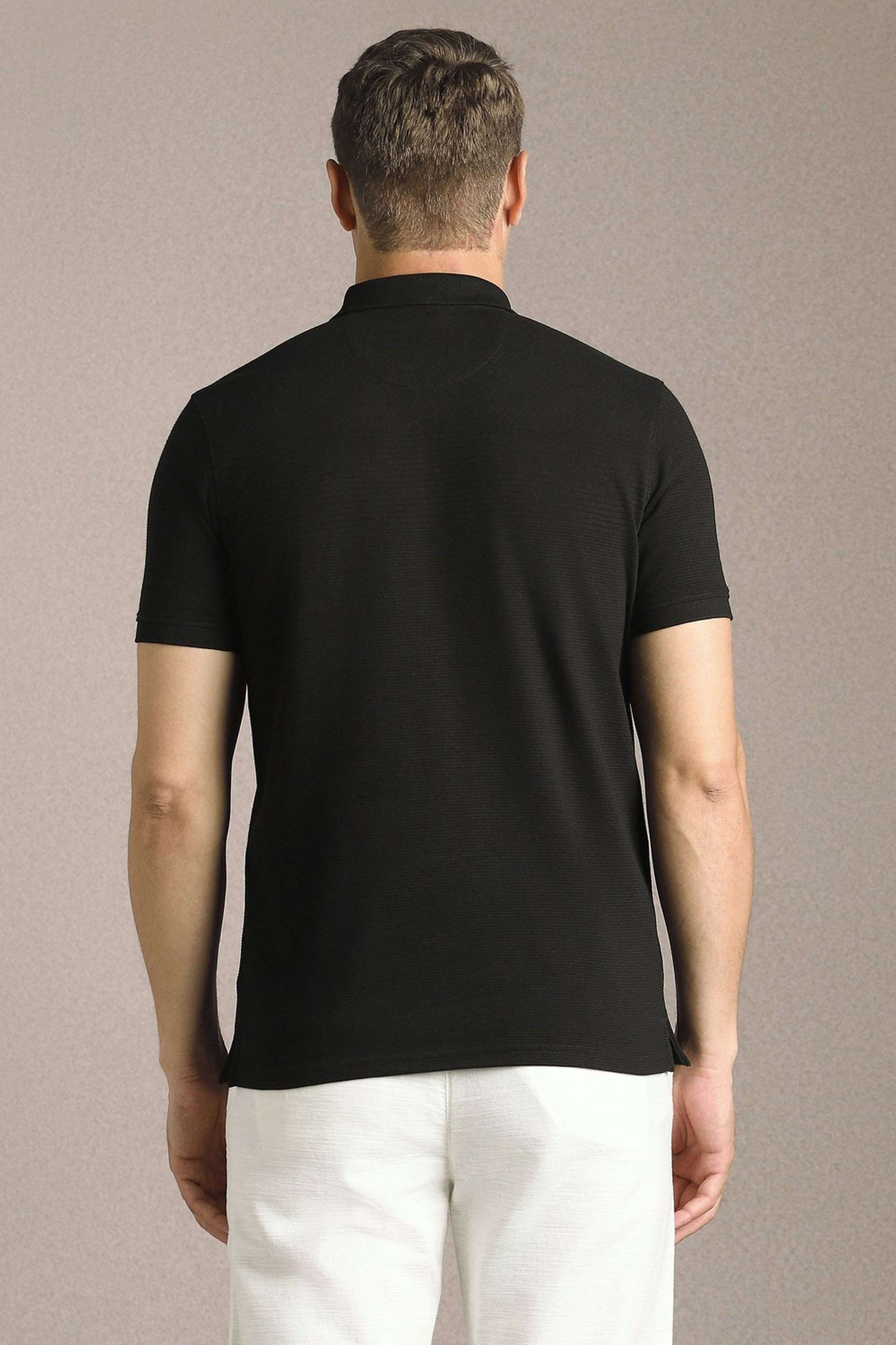 Solid-Blended-Fabric-Round-Neck-Men-s-T-Shirt