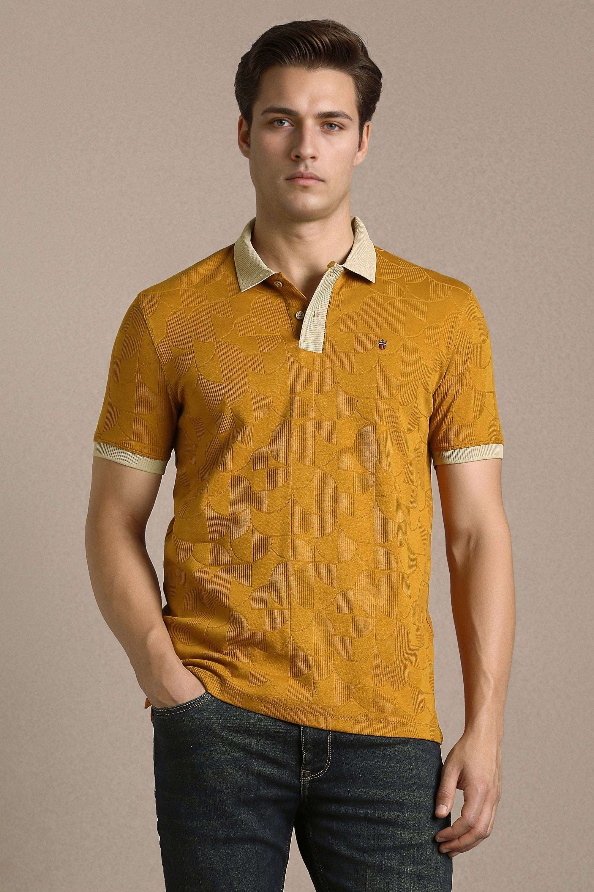 Solid-Cotton-Blend-Polo-Men-s-T-Shirt