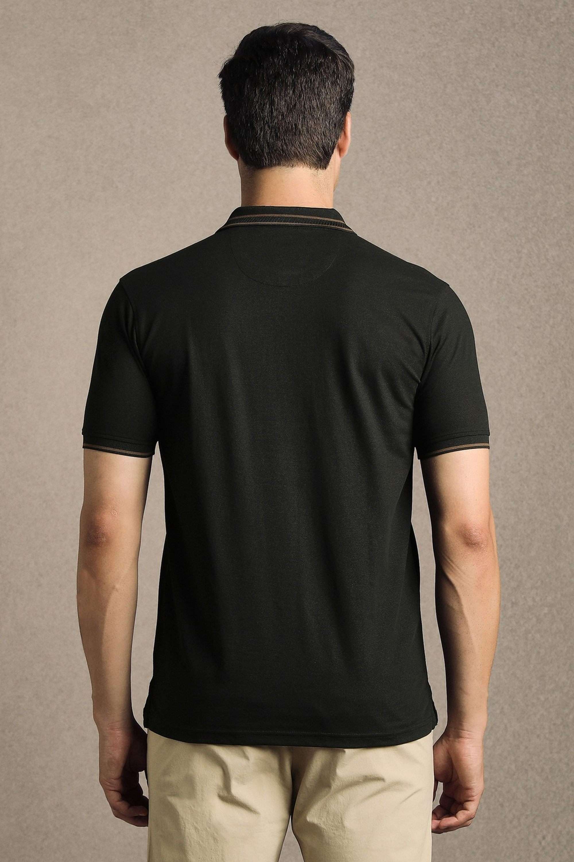 Solid-Cotton-Blend-Round-Neck-Men-s-T-Shirt
