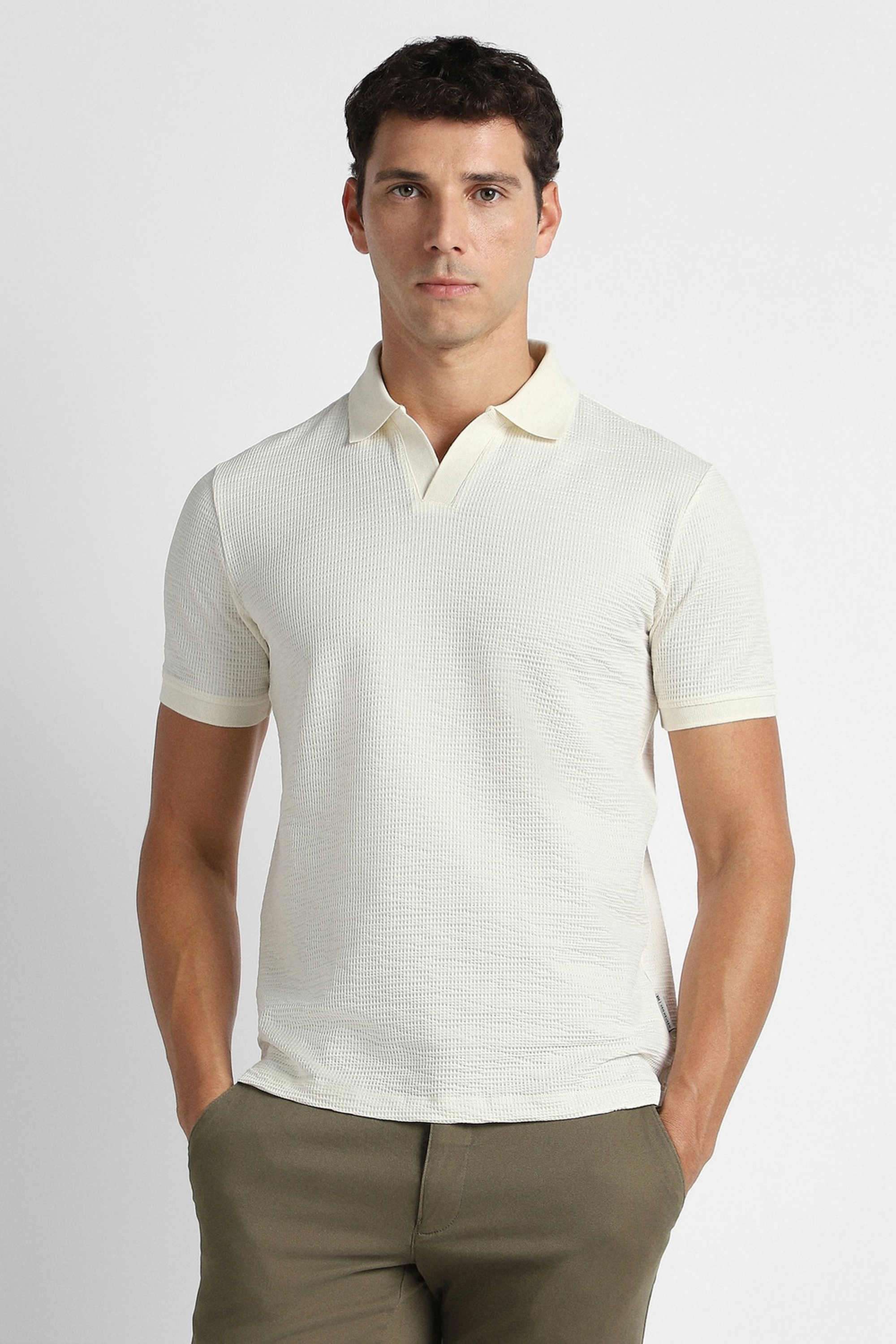 Textured-Polyester-Cotton-Polo-Men-s-T-Shirt