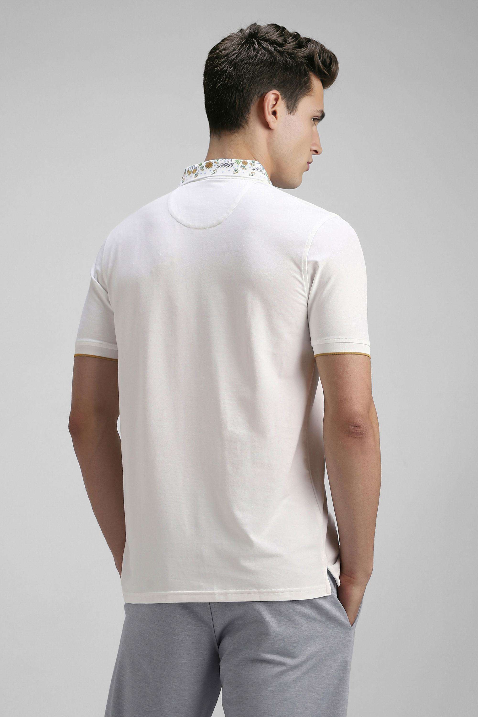 Solid-Polyester-Cotton-Slim-Fit-Men-s-T-Shirt