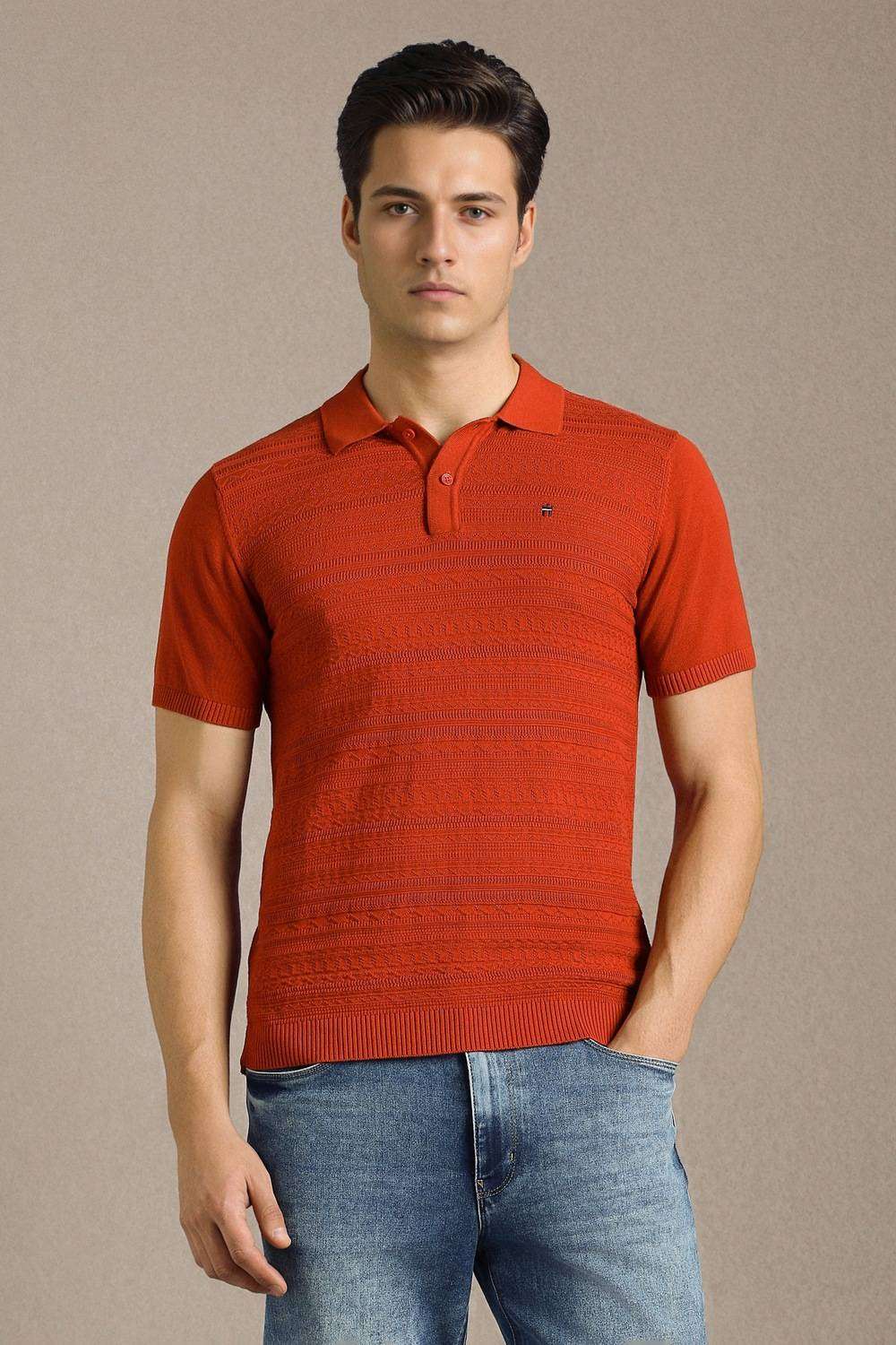 Textured-Cotton-Polo-Men-s-T-Shirt