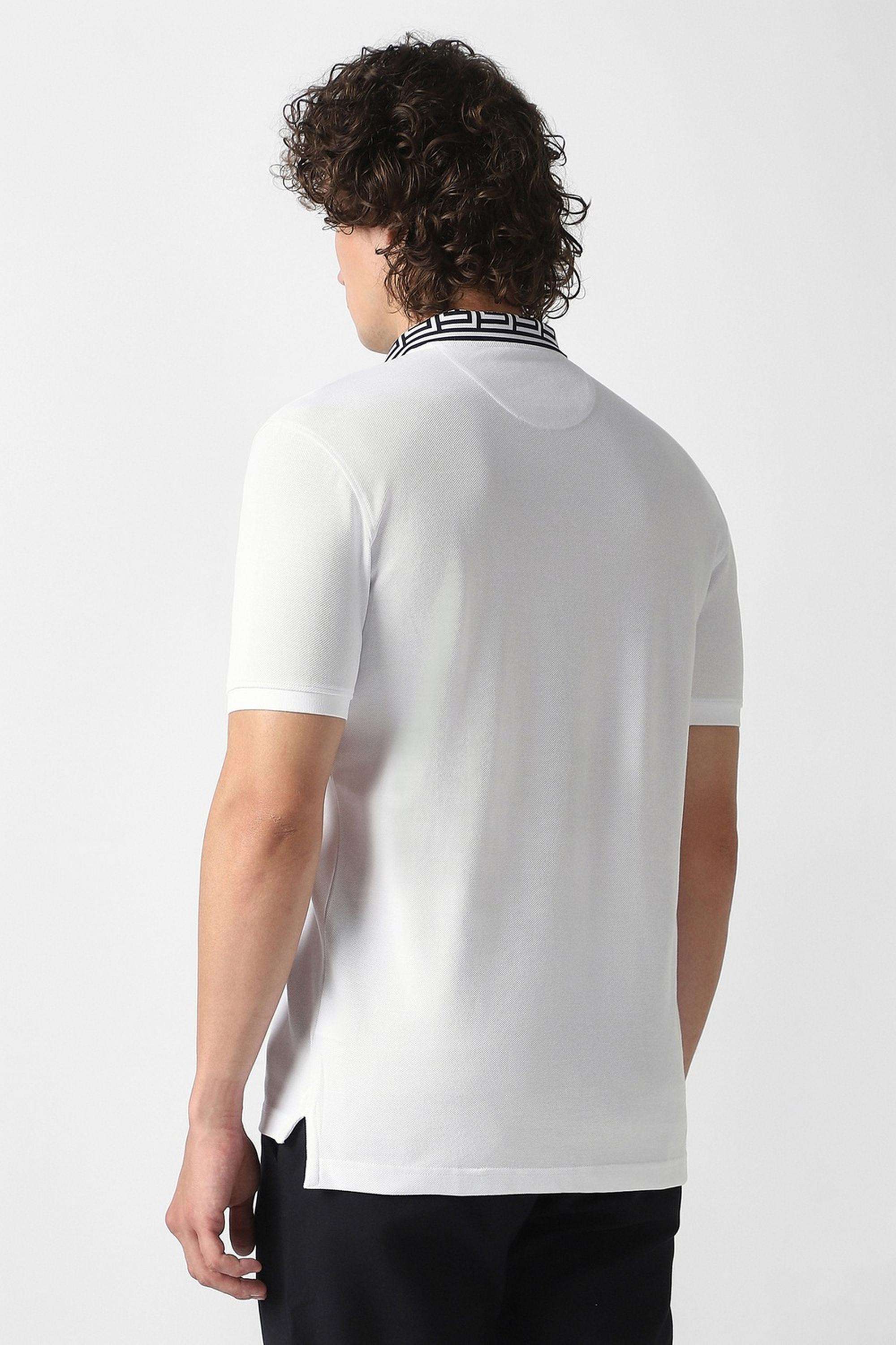 Solid-Cotton-Blend-Polo-Men-s-T-Shirt