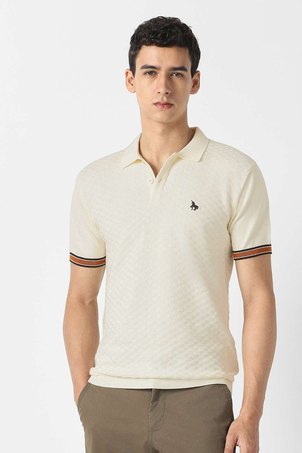 Textured-Cotton-Polo-Men-s-T-Shirt