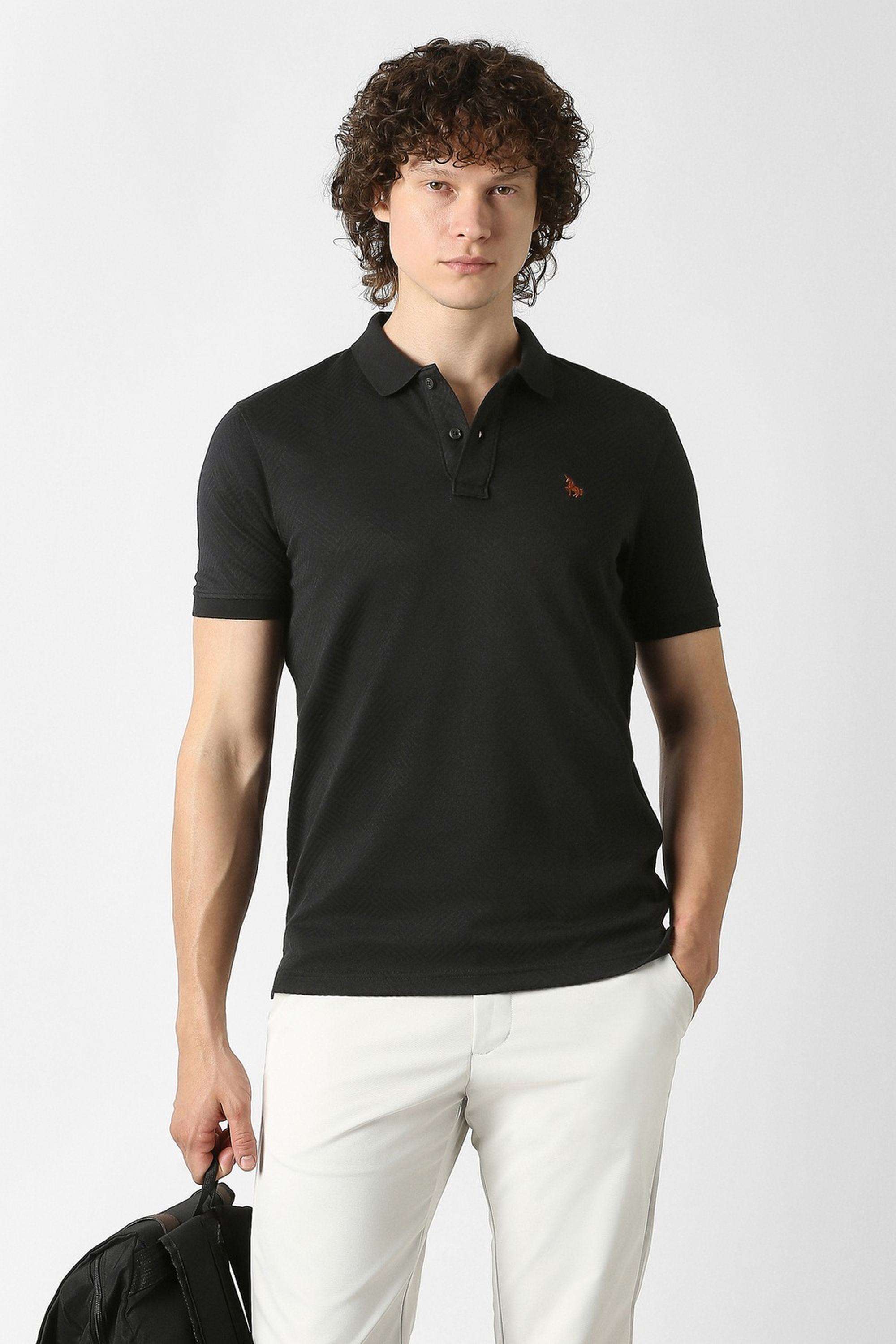 Solid-Polyester-Cotton-Polo-Men-s-T-Shirt