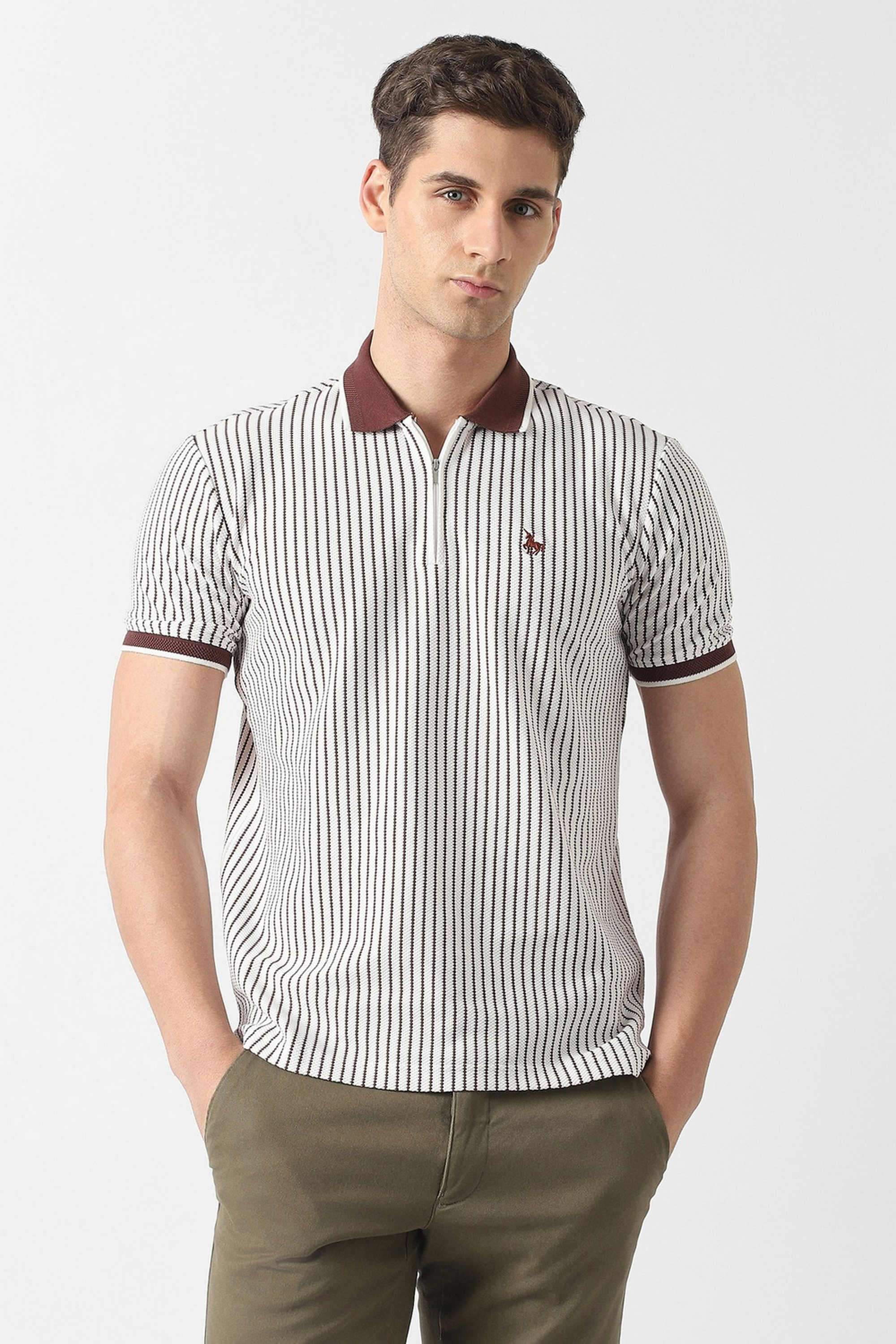 Textured-Cotton-Blend-Polo-Men-s-T-Shirt