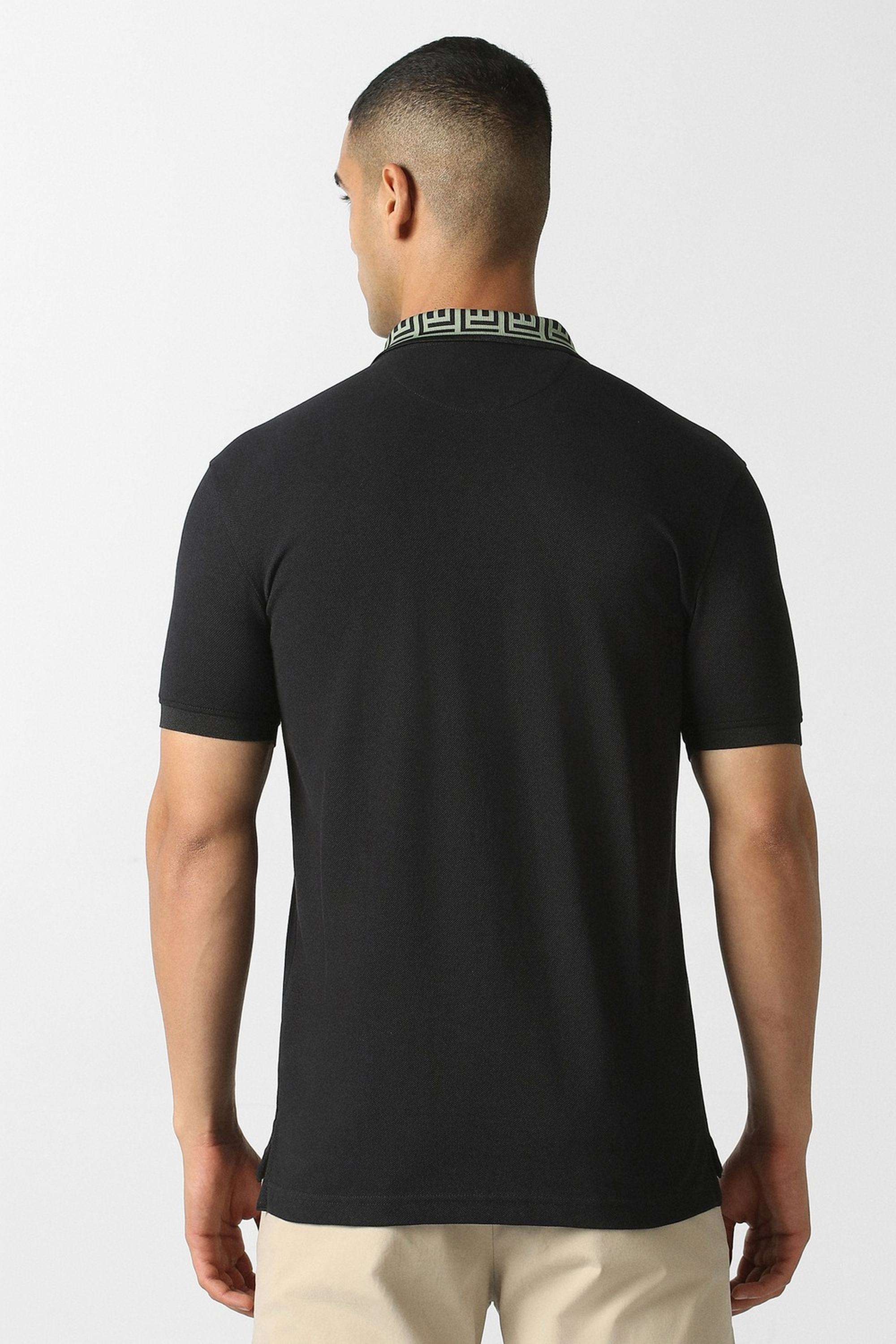 Solid-Cotton-Blend-Polo-Men-s-T-Shirt