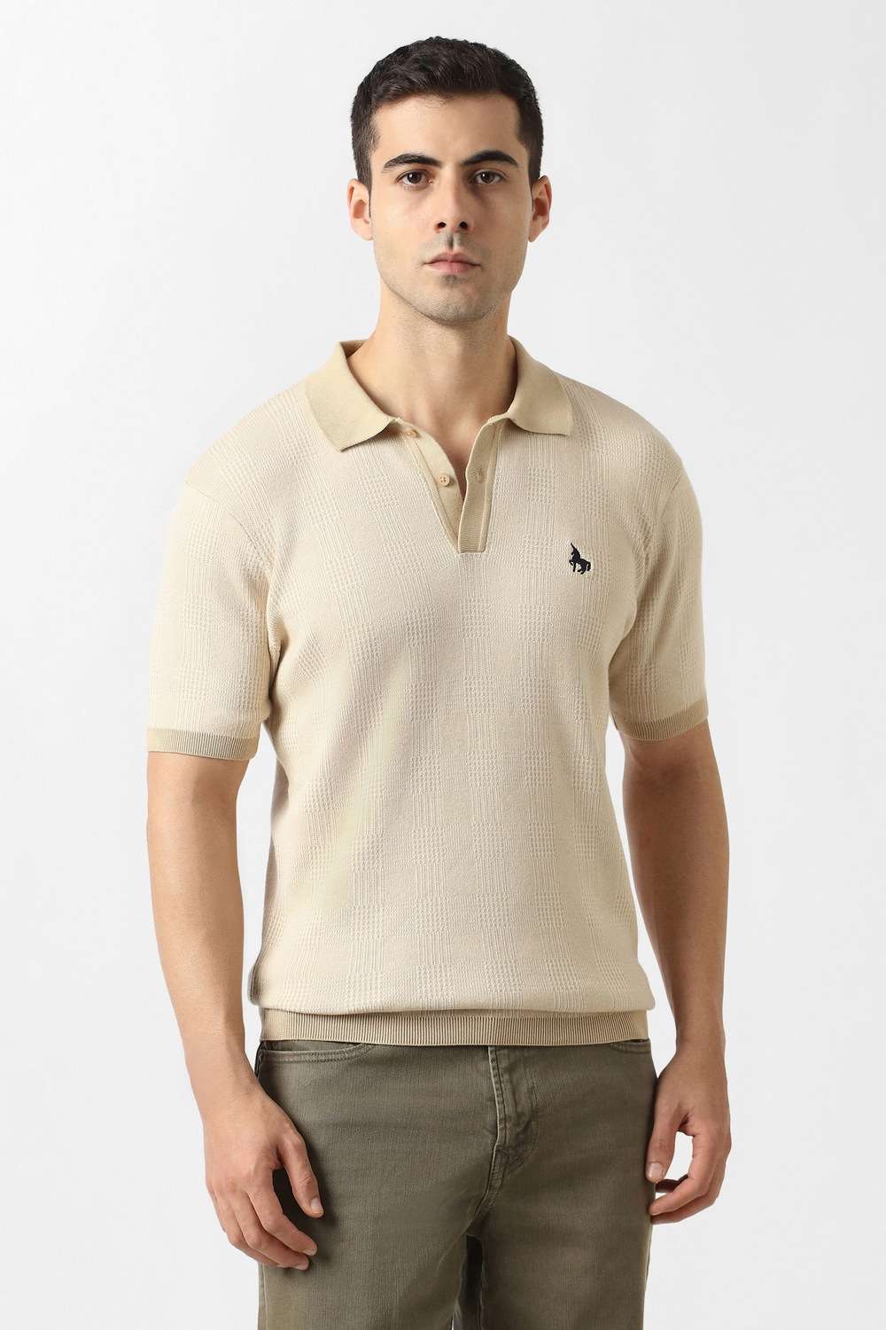 Textured-Cotton-Polo-Men-s-T-Shirt