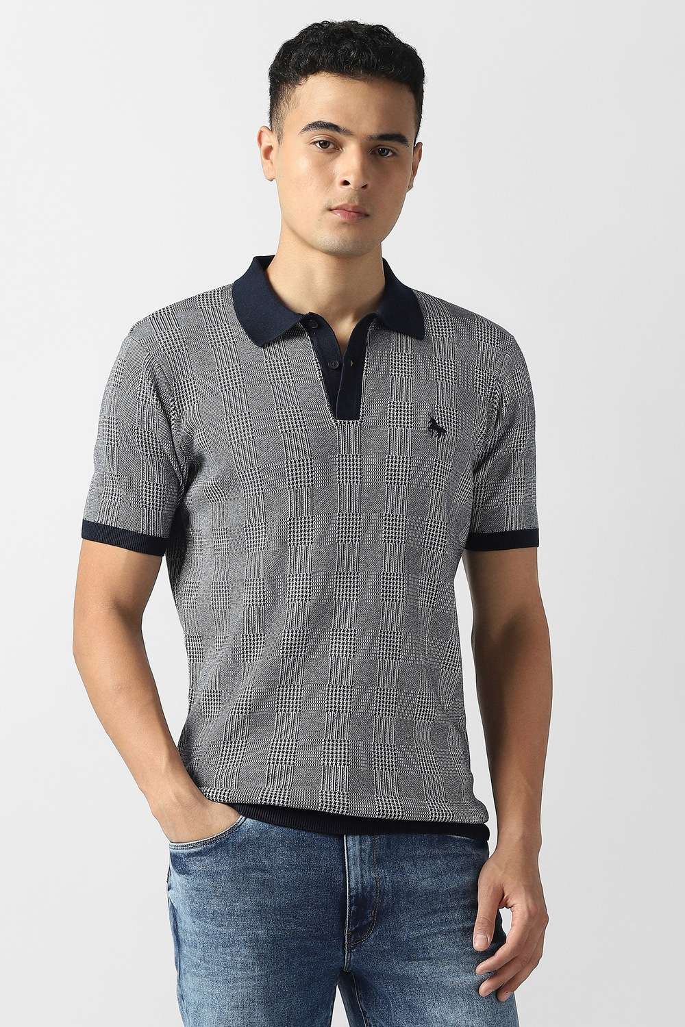 Textured-Cotton-Polo-Men-s-T-Shirt