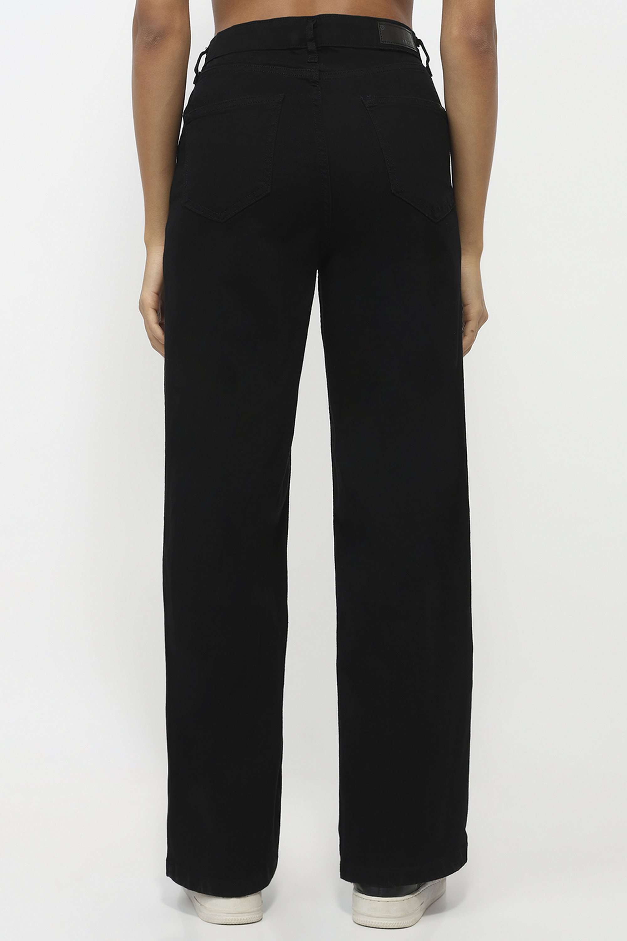 Solid-Straight-Fit-Blended-Fabric-Women-s-Casual-Wear-Jeans