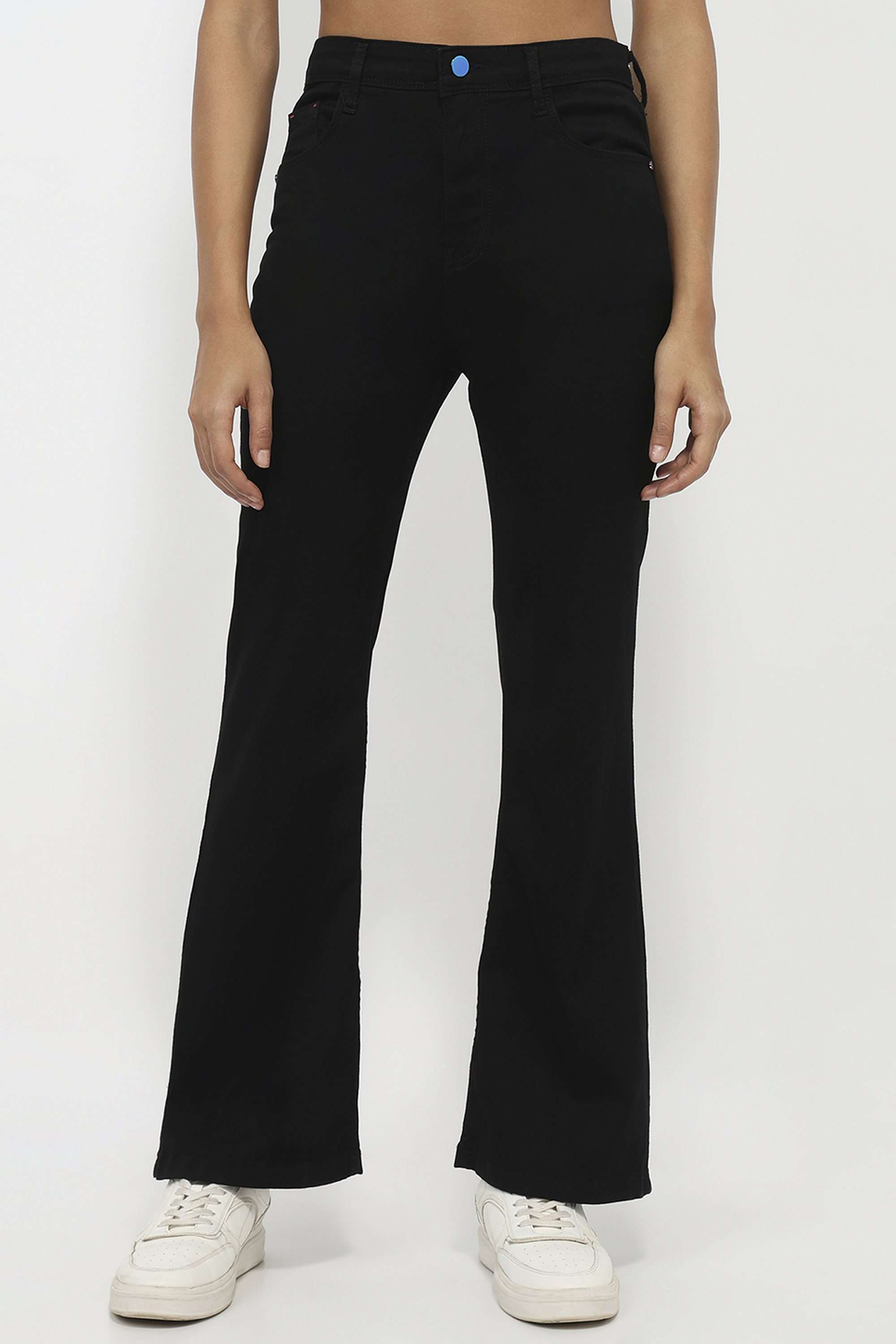 Solid-Relaxed-Fit-Blended-Fabric-Women-s-Casual-Wear-Jeans