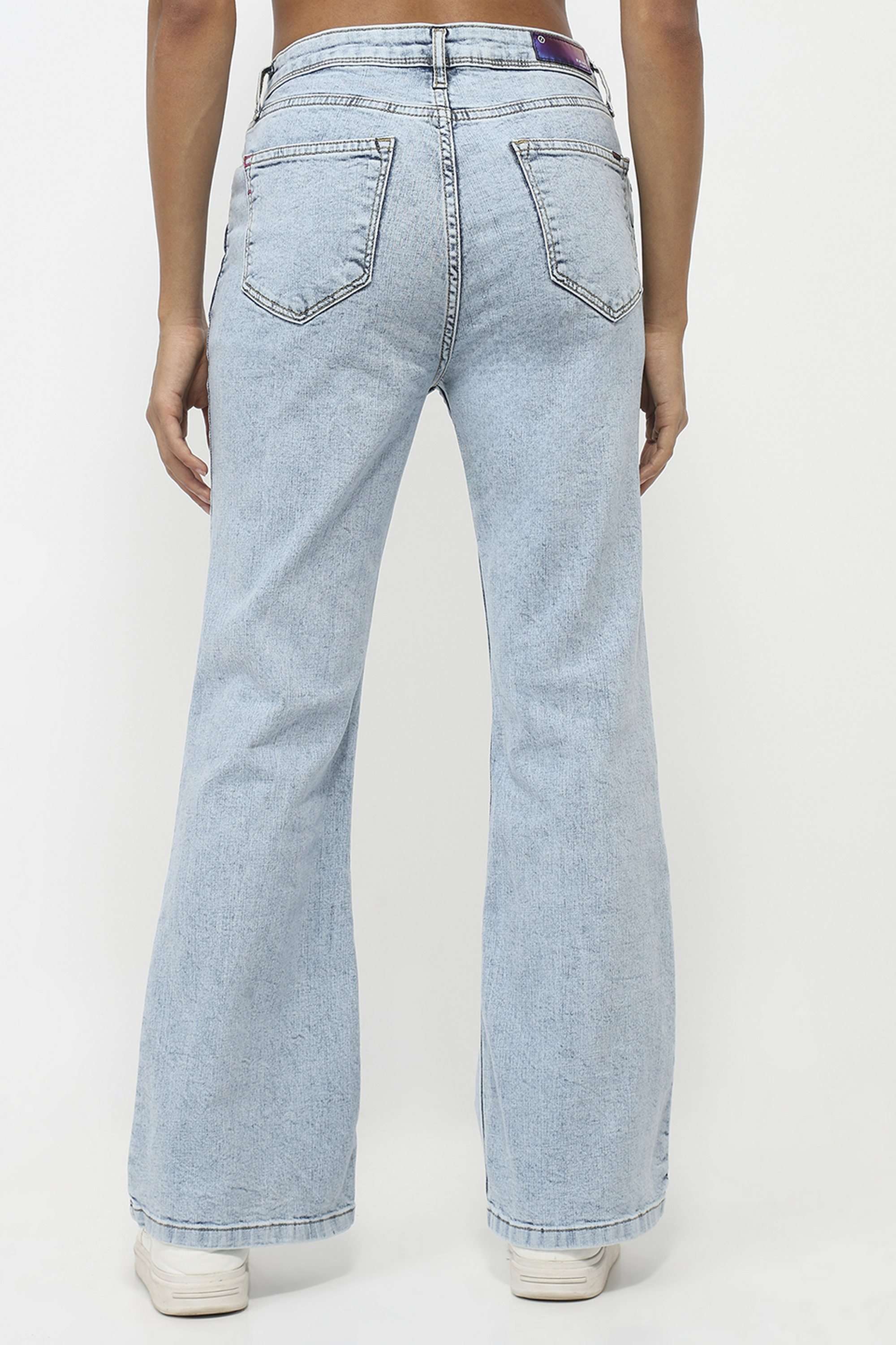 Solid-Relaxed-Fit-Blended-Fabric-Women-s-Casual-Wear-Jeans