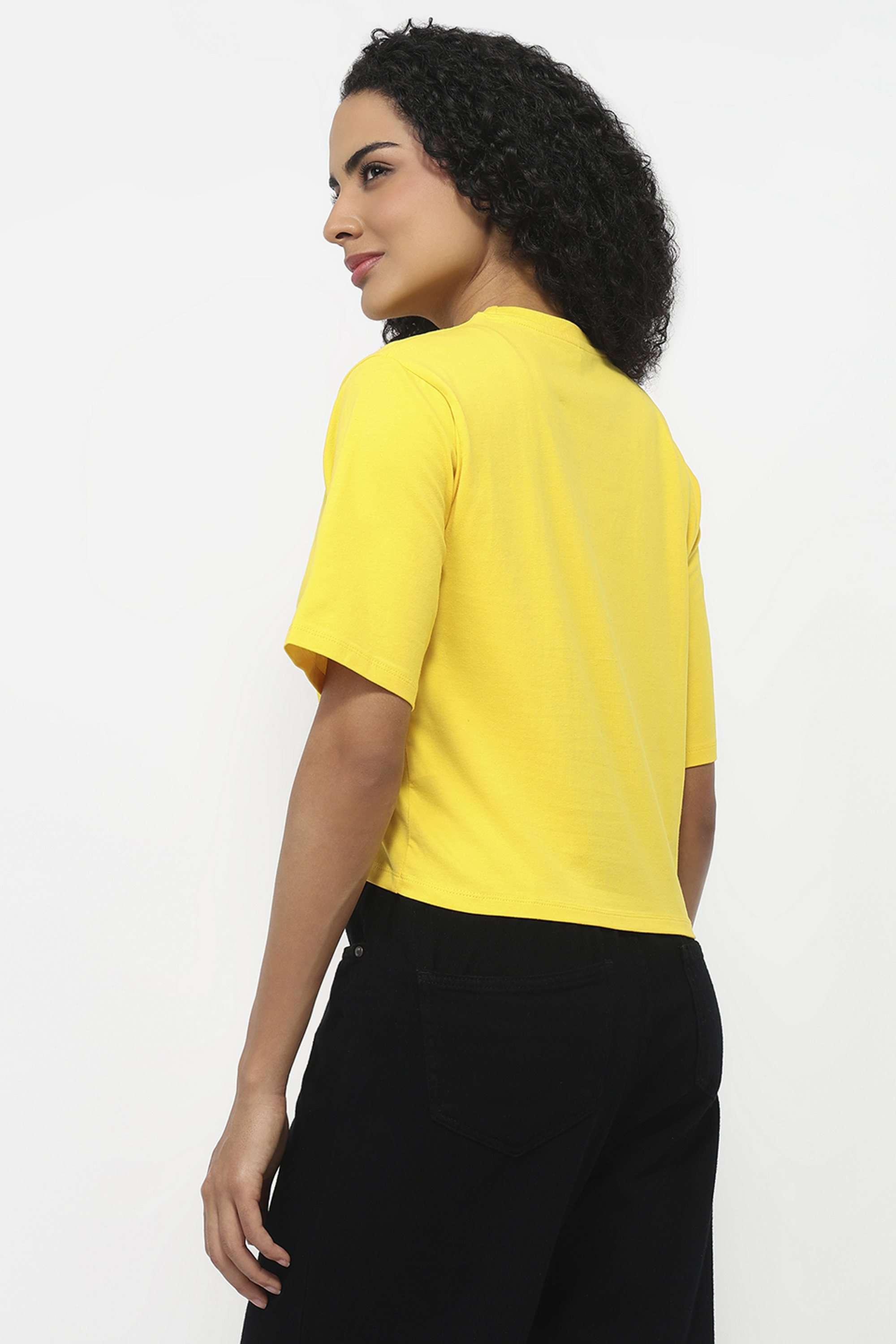 Typographic-Blended-Fabric-Round-Neck-Women-T-Shirt