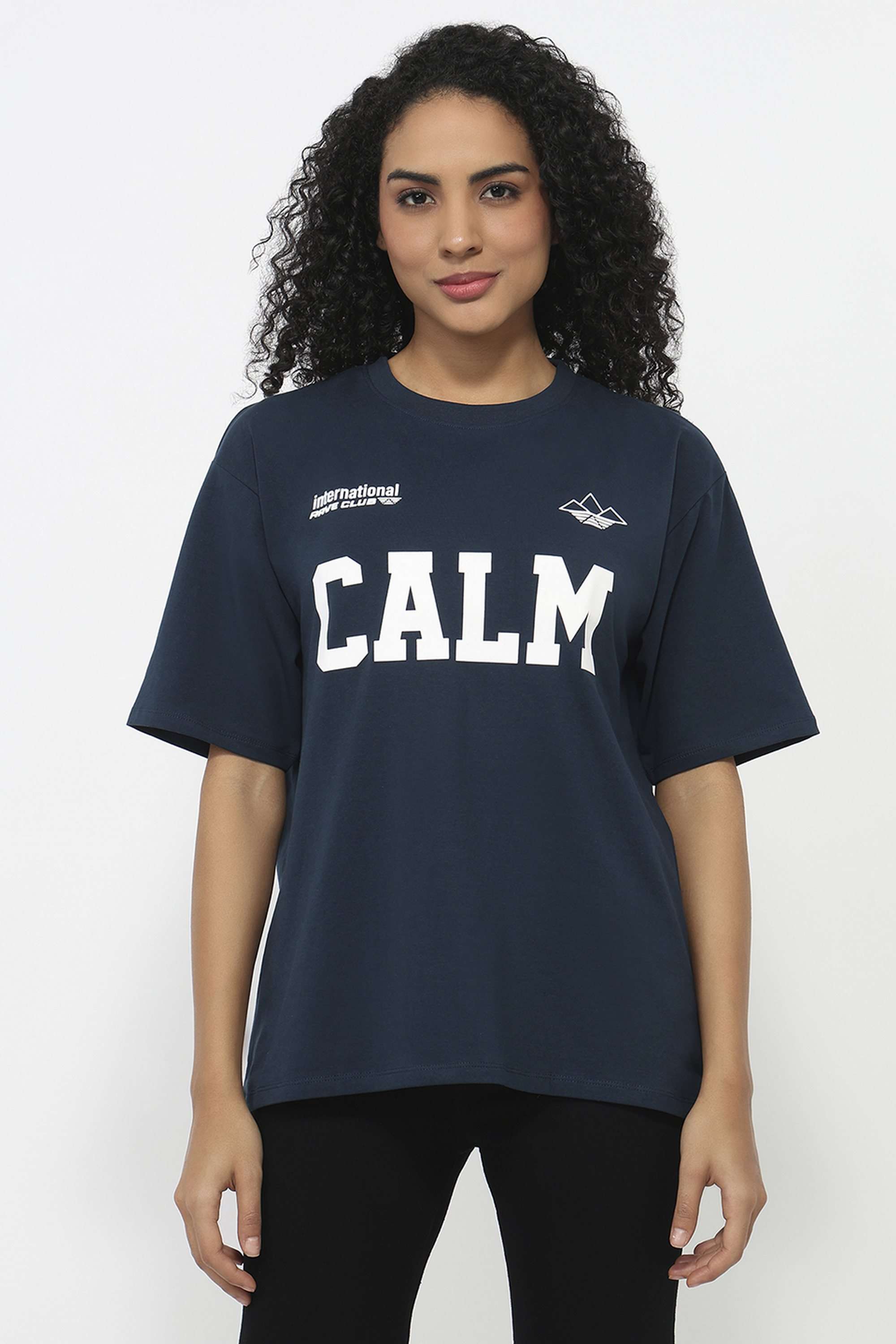 Typographic-Blended-Fabric-Round-Neck-Women-T-Shirt