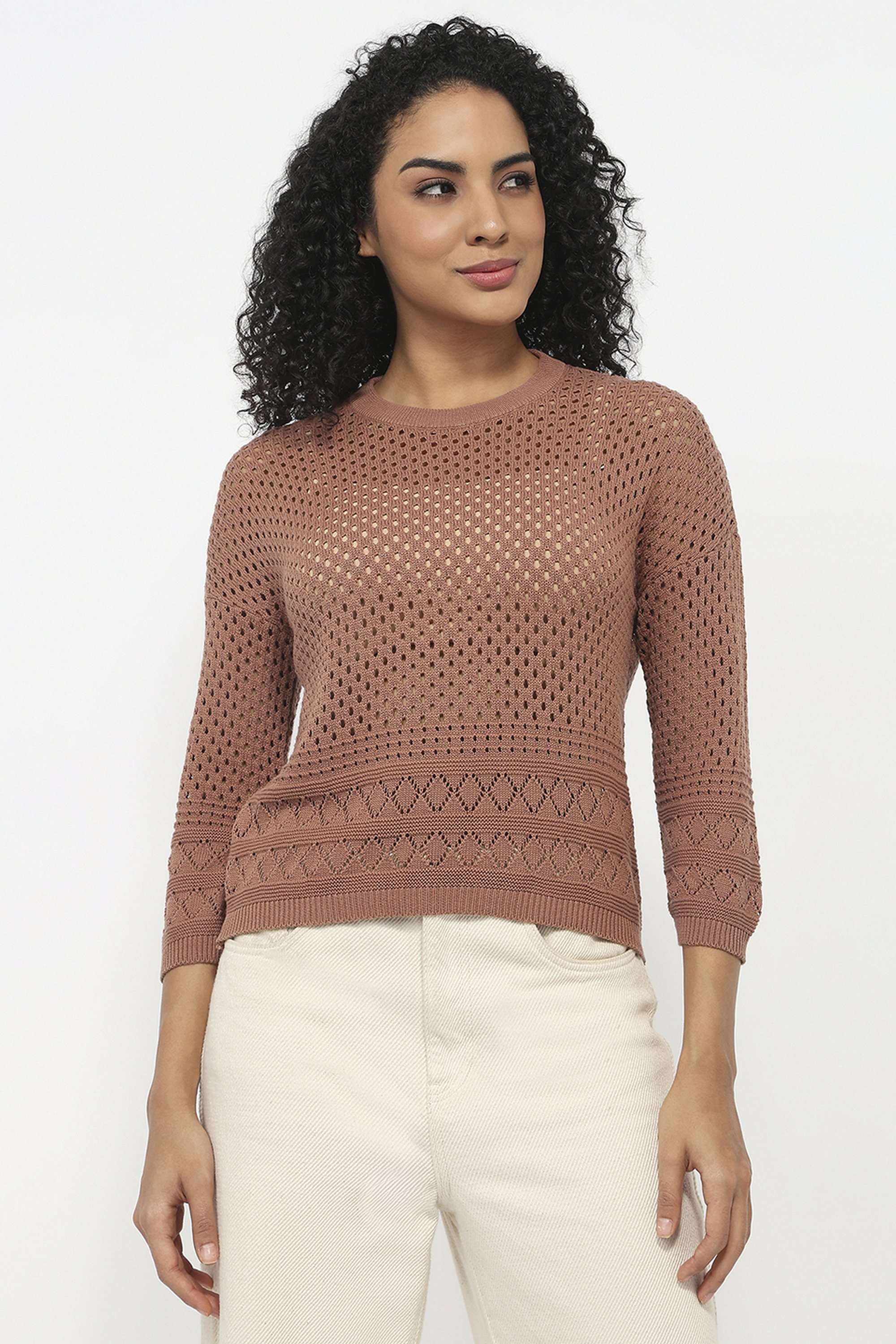 Schiffli-Cotton-Round-Neck-Women-Top