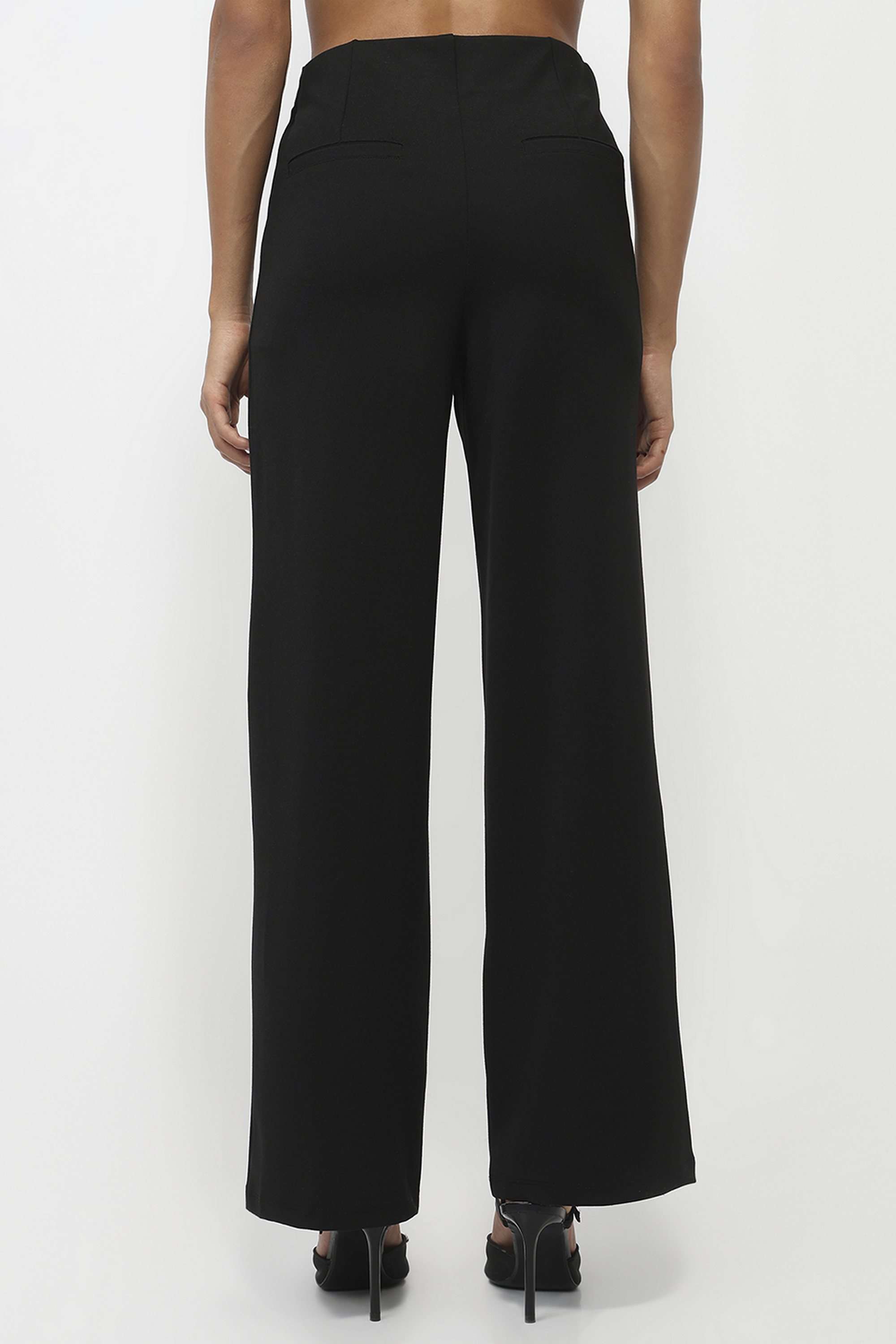 Solid-Relaxed-Fit-Blended-Fabric-Women-s-Casual-Wear-Treggings