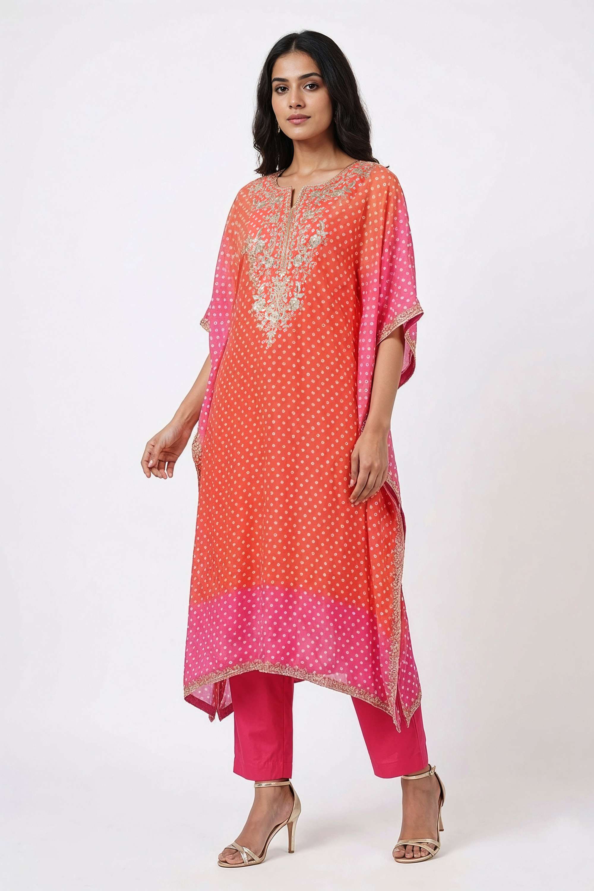 Printed-Y-Neck-Polyester-Women-s-Kaftan