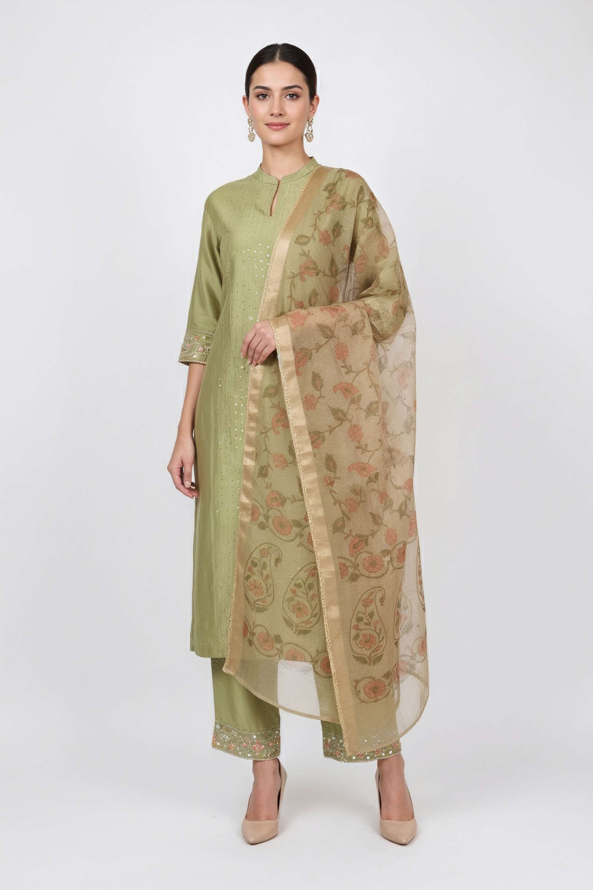 Embroidered-Blended-Fabric-Henley-Women-s-Casual-Wear-Kurta-Set
