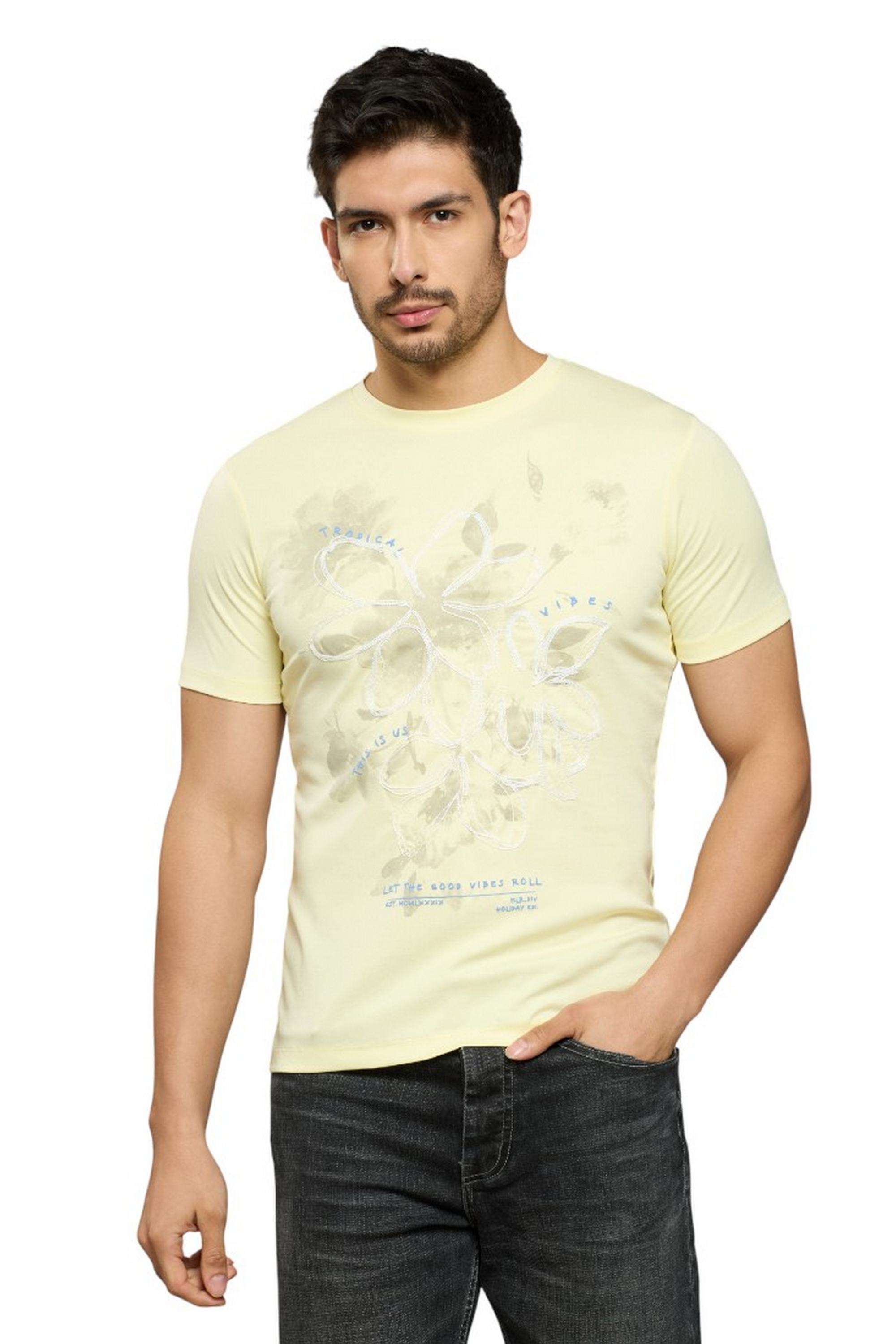 Printed-Blended-Fabric-Round-Neck-Men-s-T-Shirt