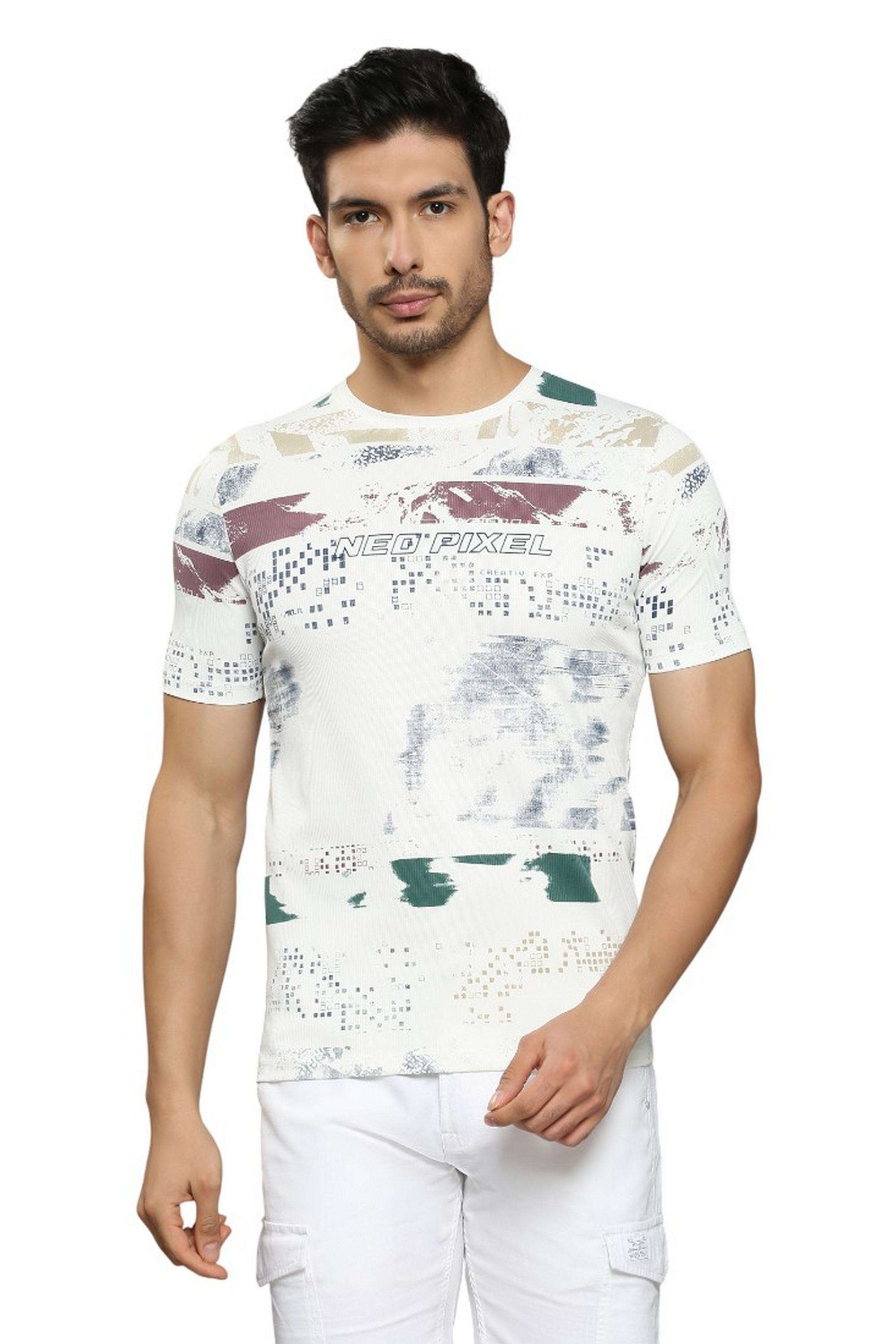 Printed-Blended-Fabric-Round-Neck-Men-s-T-Shirt
