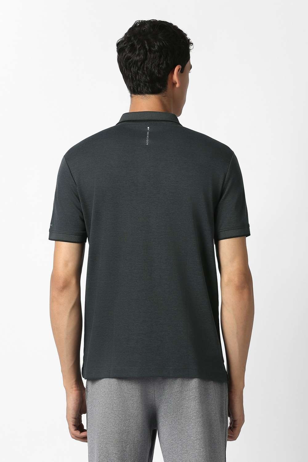 Solid-Blended-Fabric-Polo-Men-s-T-Shirt