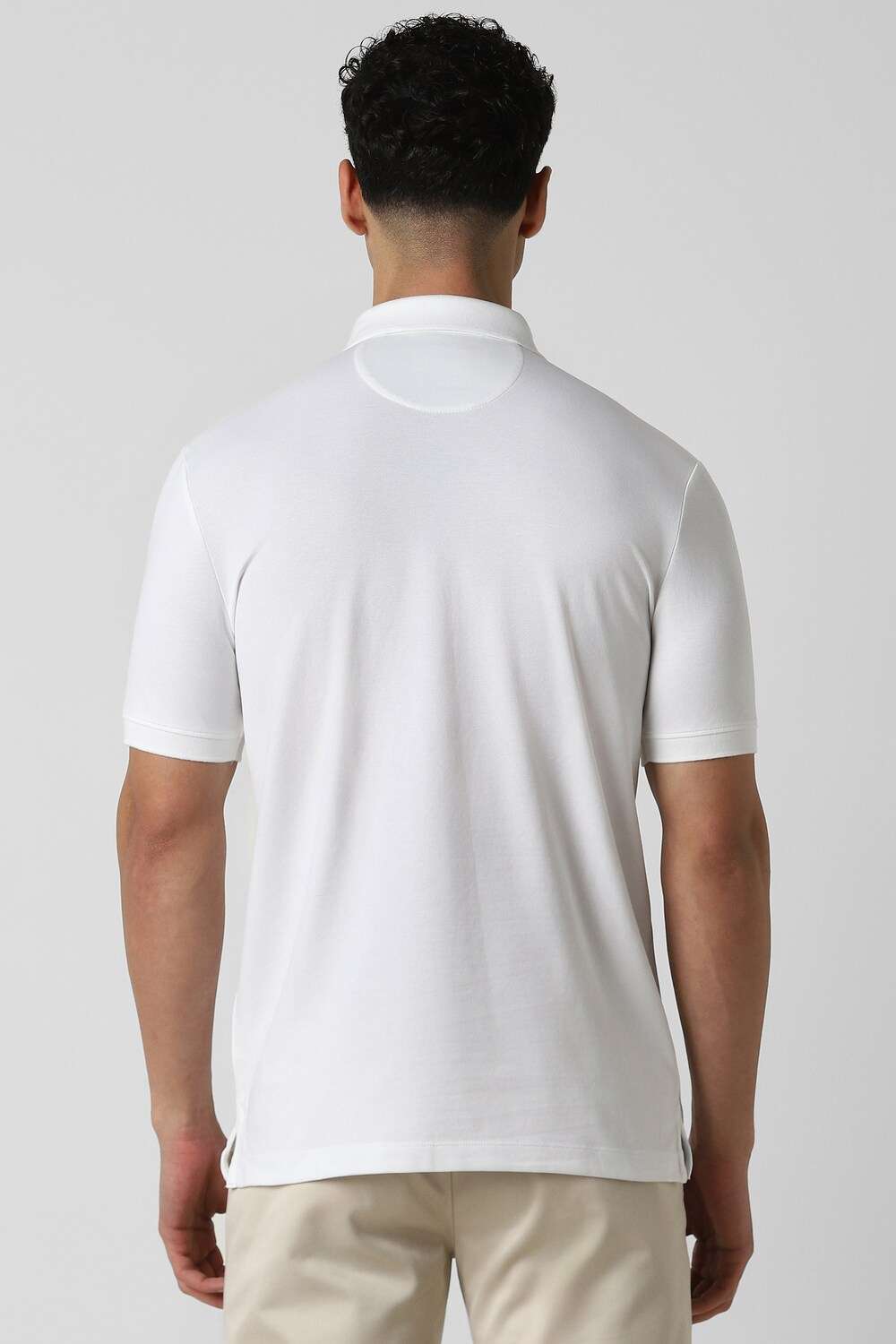 Solid-Polyester-Cotton-Polo-Men-s-T-Shirt