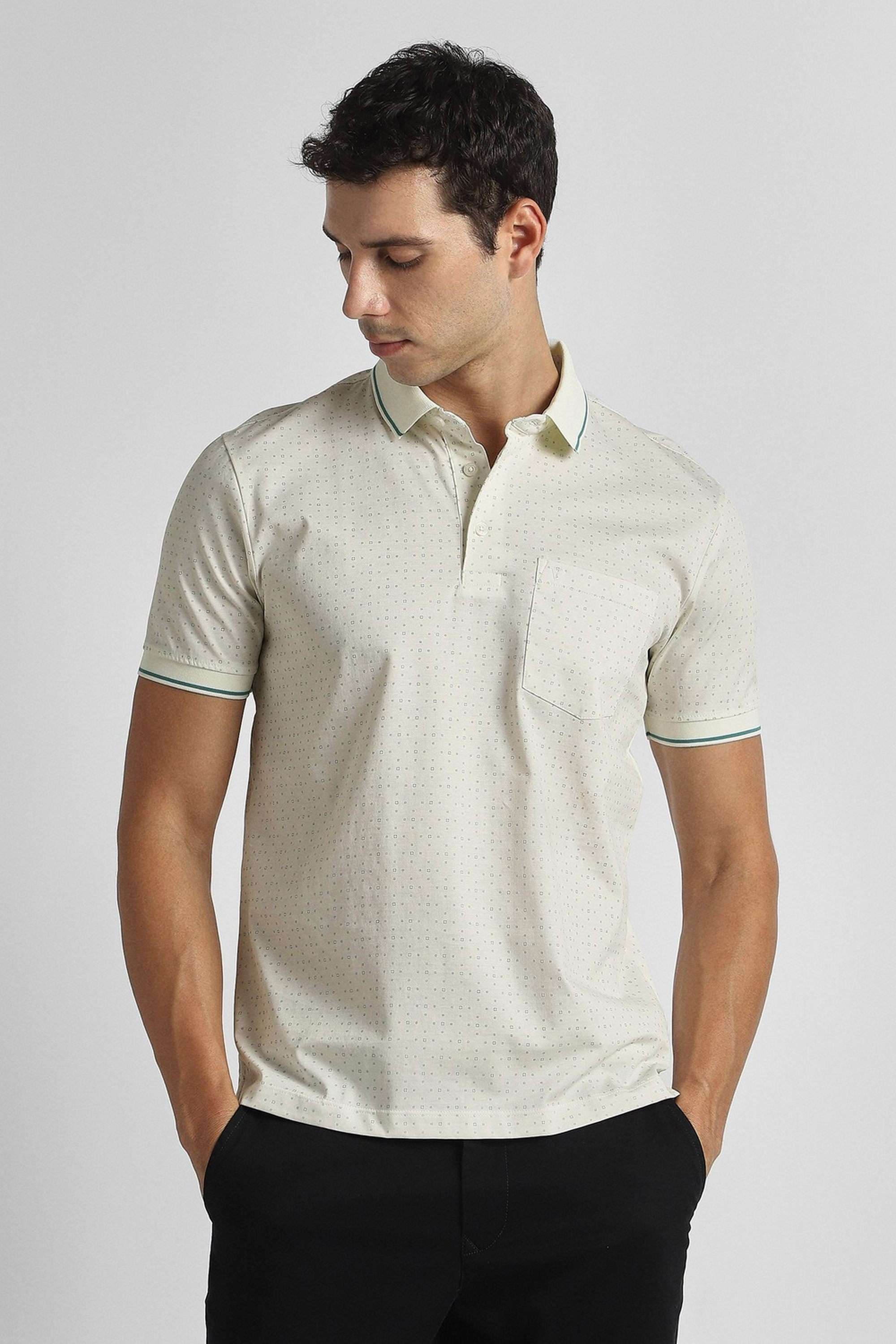 Textured-Cotton-Polo-Men-s-T-Shirt