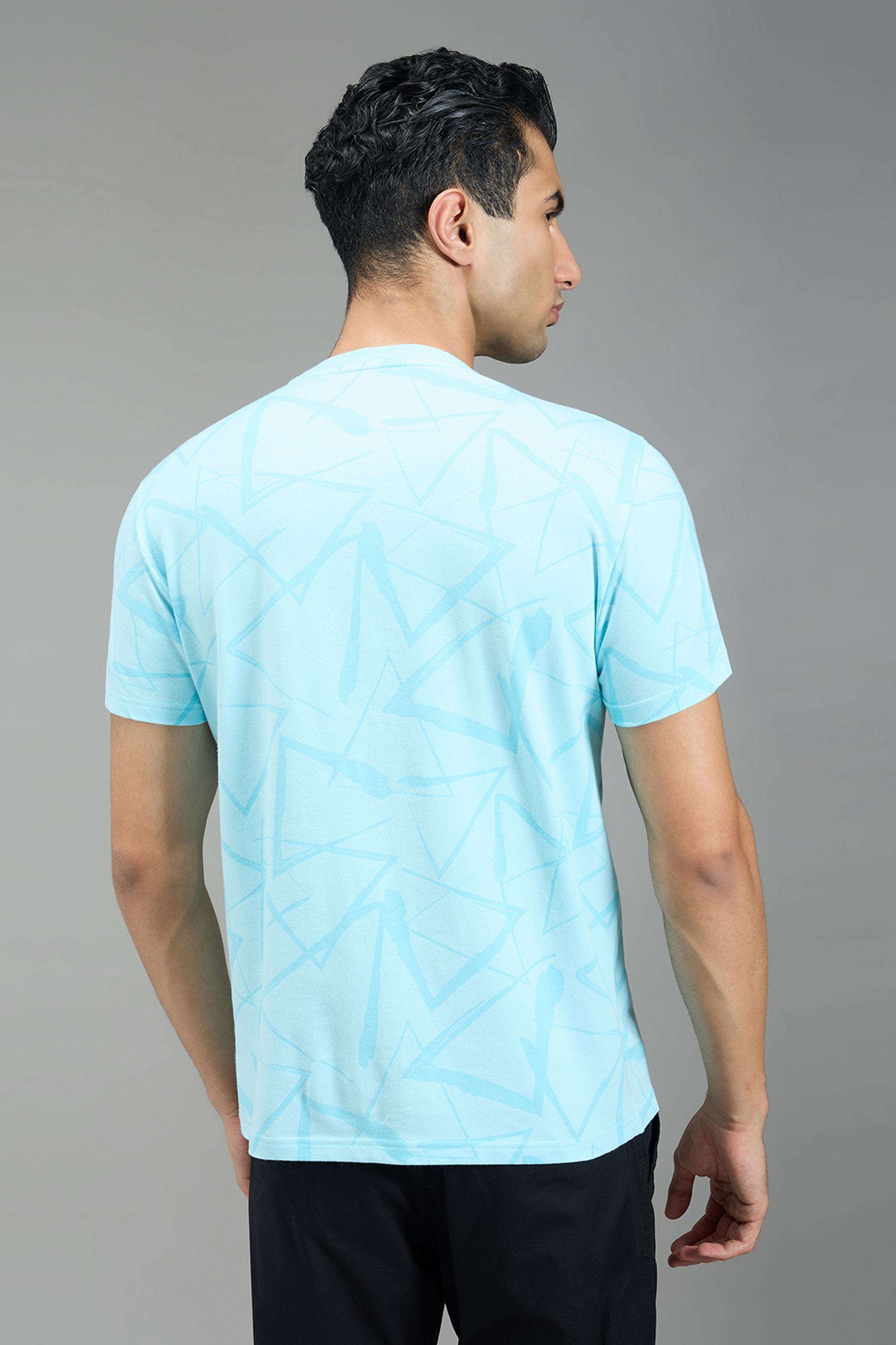 Printed-Blended-Fabric-Round-Neck-Men-s-T-Shirt