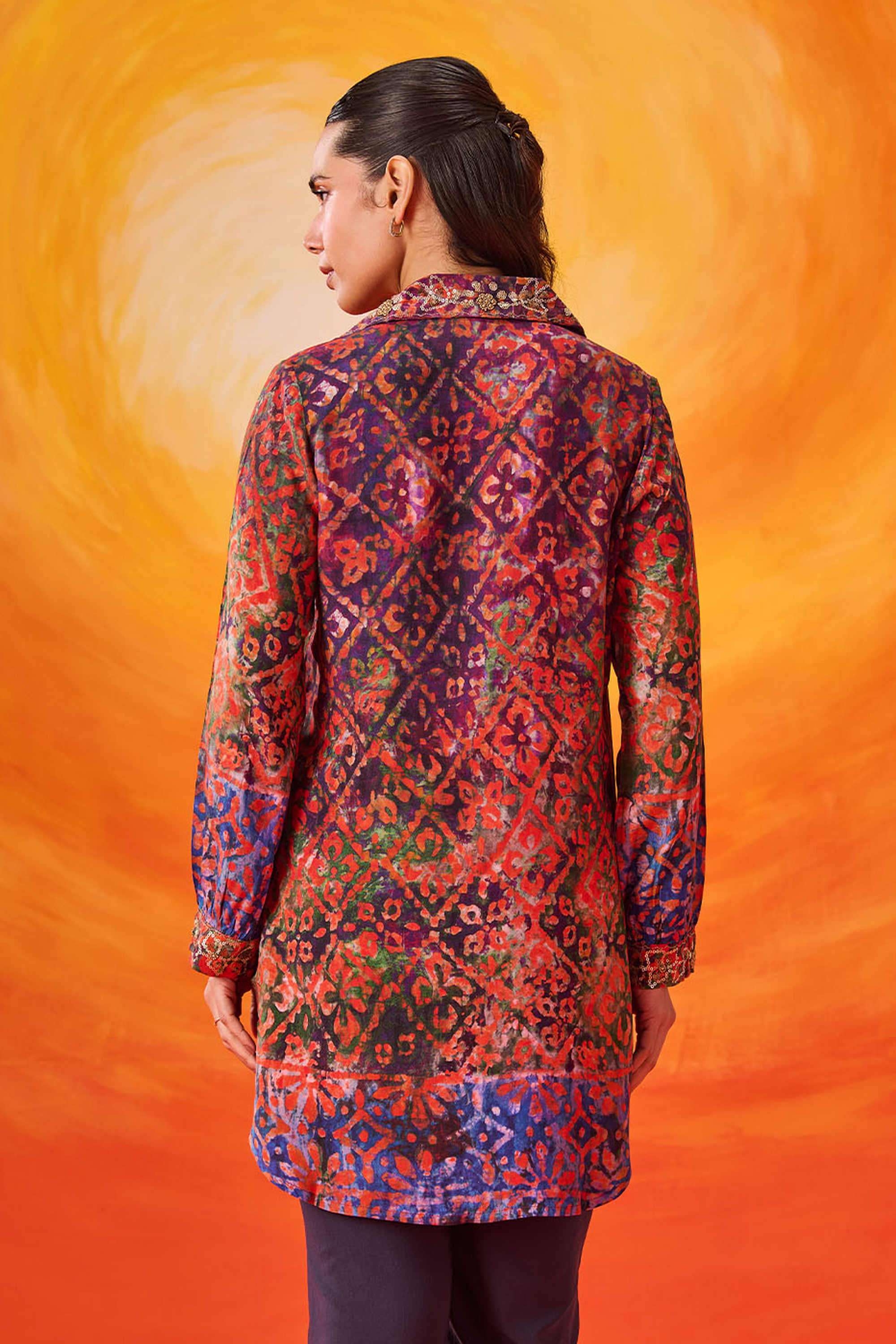 Printed-Classic-Collar-Cotton-Women-s-Casual-Wear-Shirt