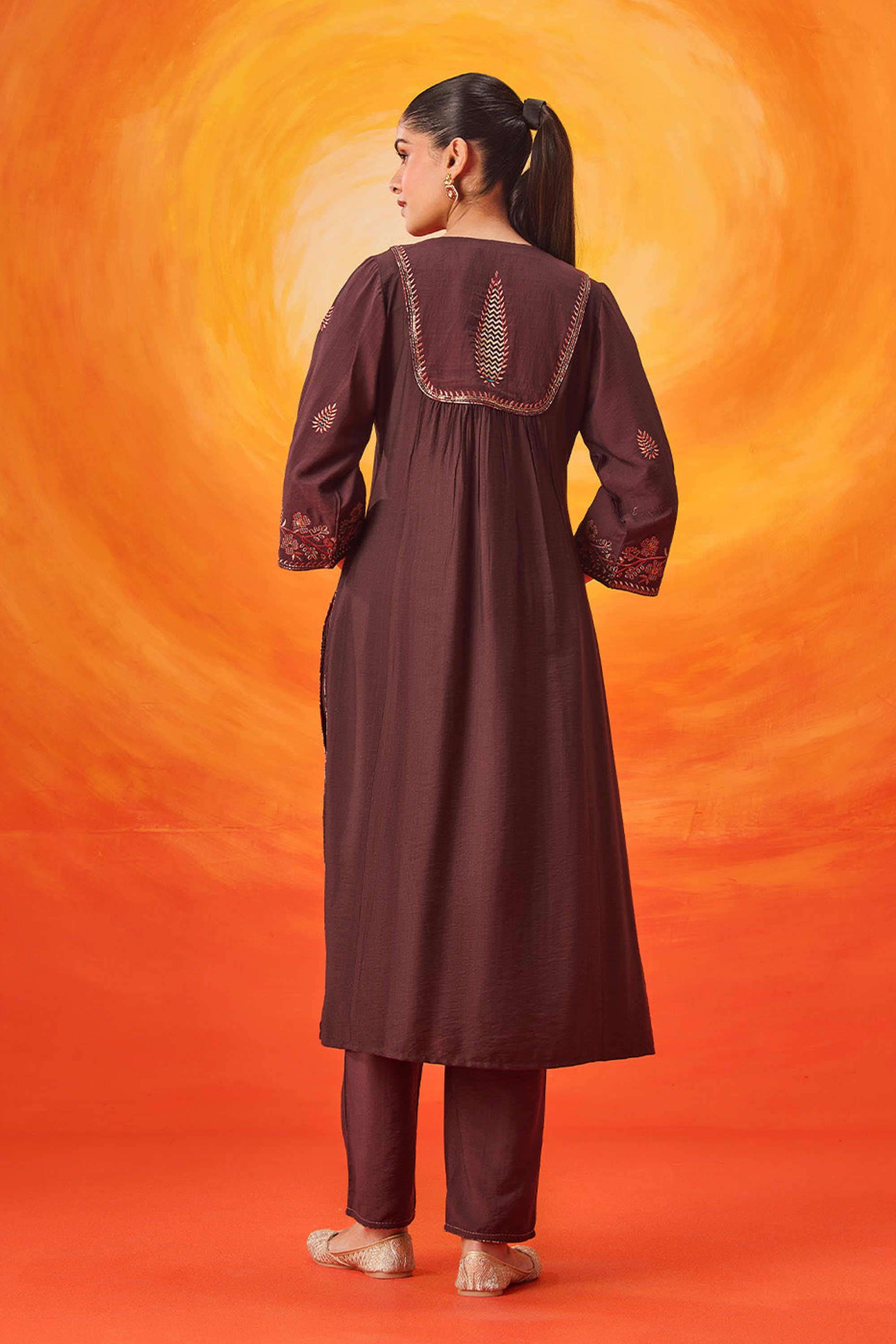 Embroidered-Cotton-Round-Neck-Women-Kurta-with-Pant-and-Dupatta