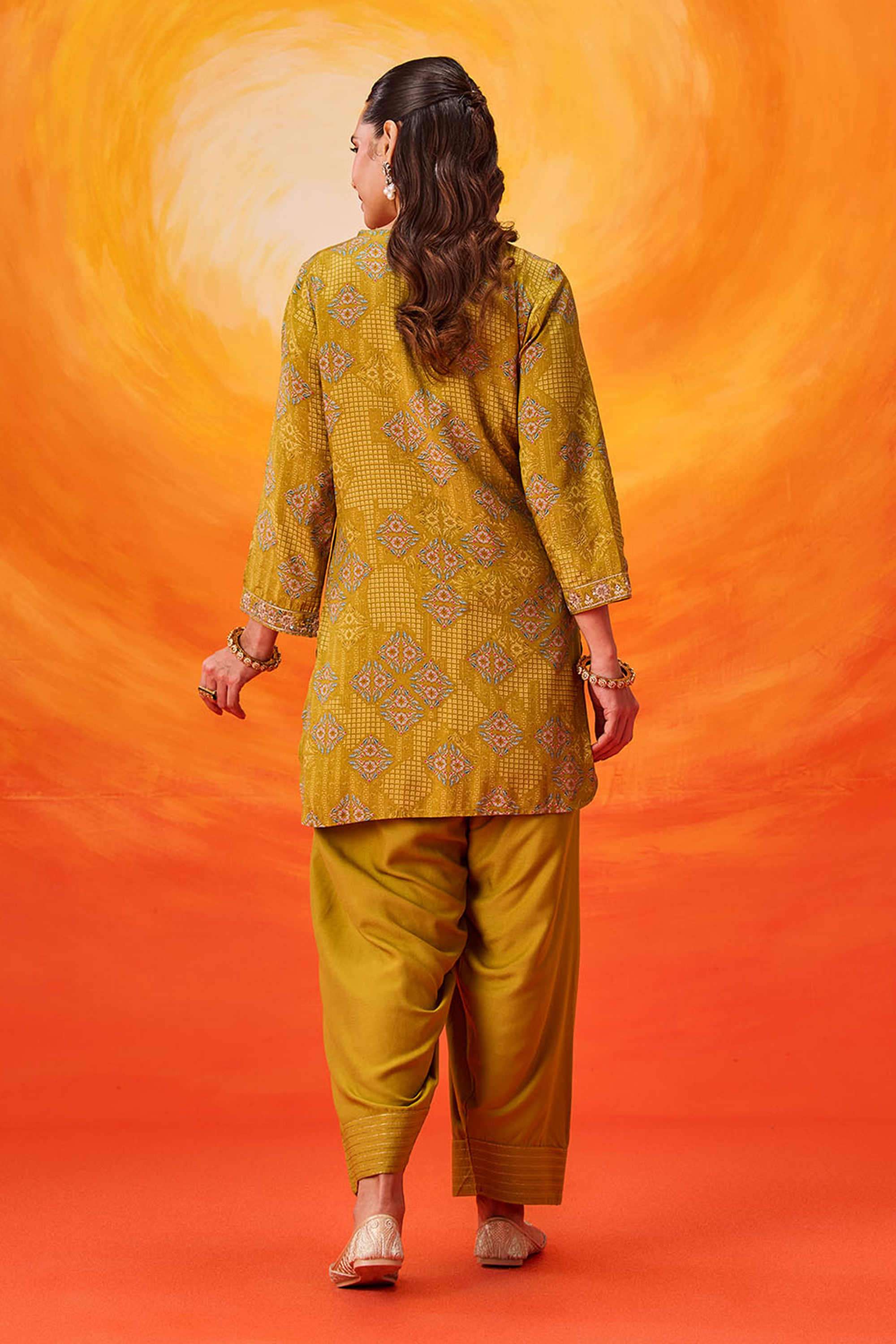 Embroidered-Cotton-Round-Neck-Women-Kurta-with-Salwar