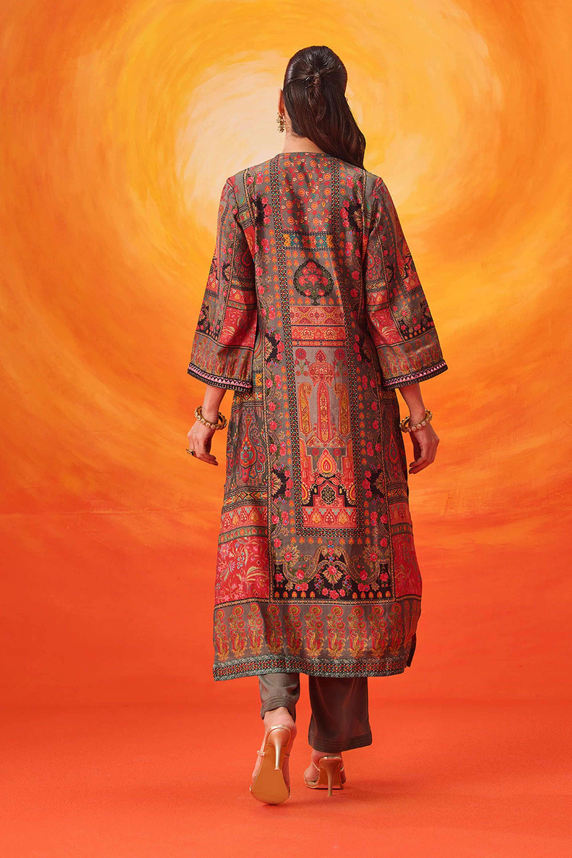 Embellished-Cotton-V-Neck-Women-Kurta-with-Pant-and-Dupatta