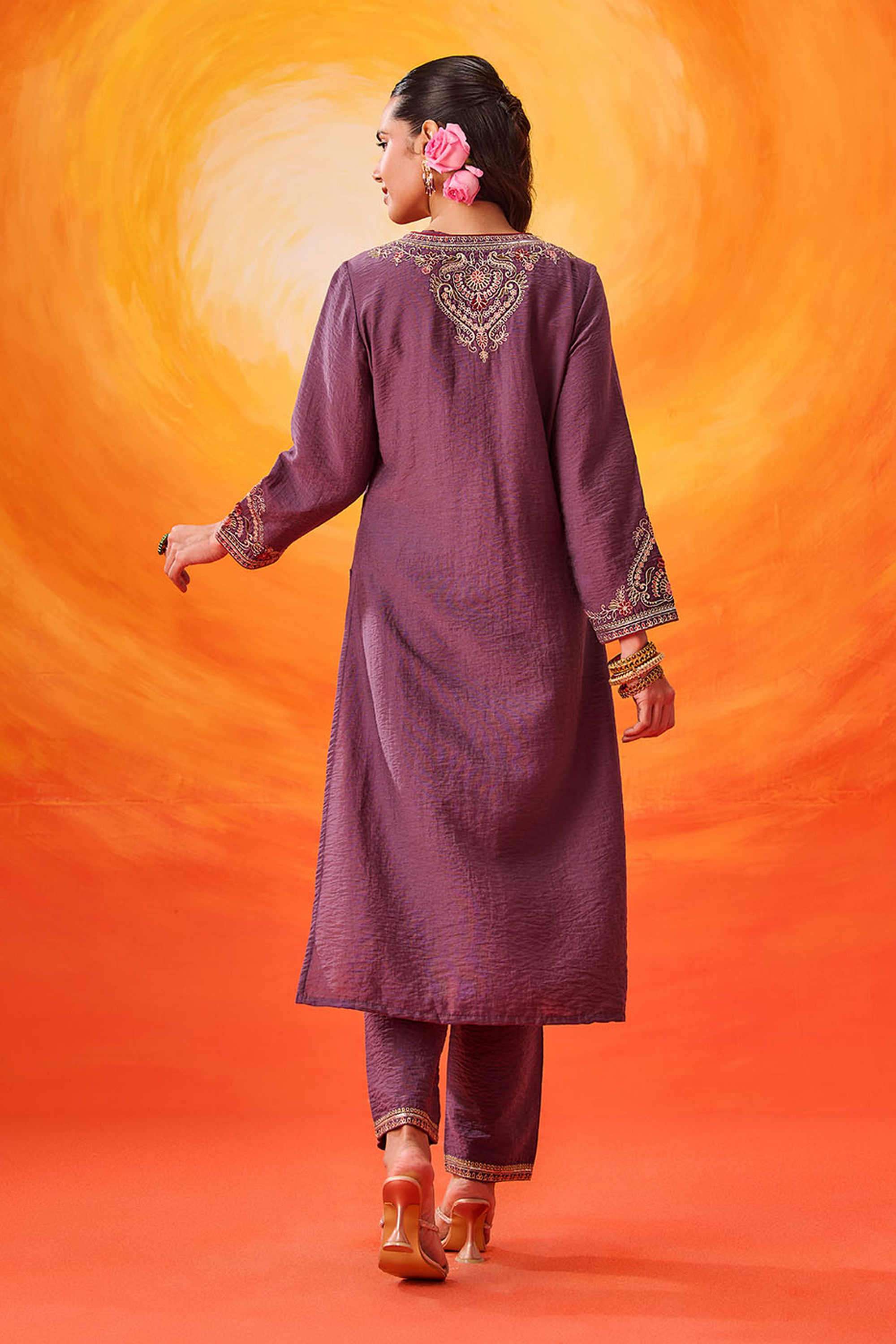 Embroidered-Cotton-Round-Neck-Women-Kurta-with-Pant-and-Dupatta